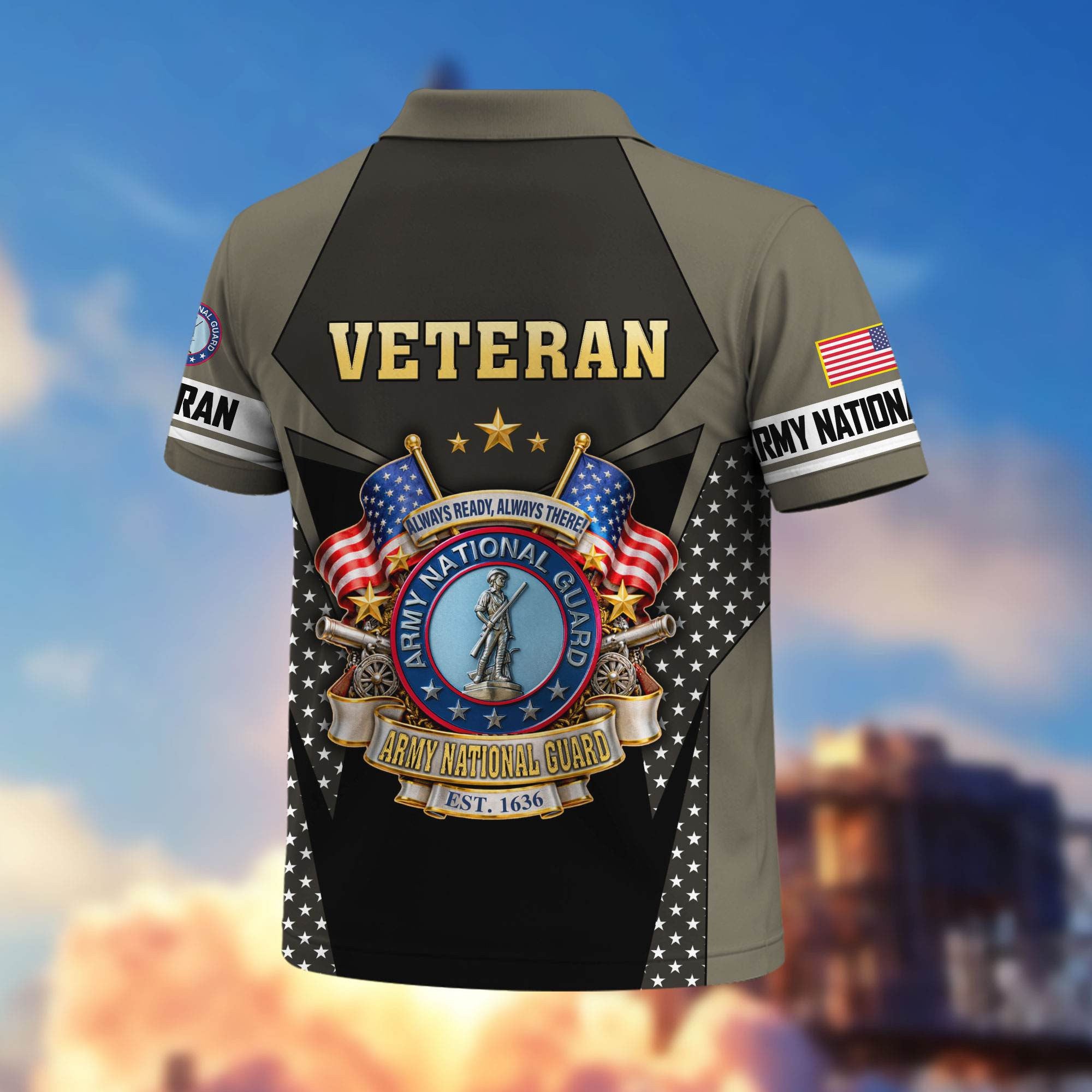 Premium US Veterans Polo Shirt, Gifts For US Veterans, Gifts On Father's Day, Veterans Day.