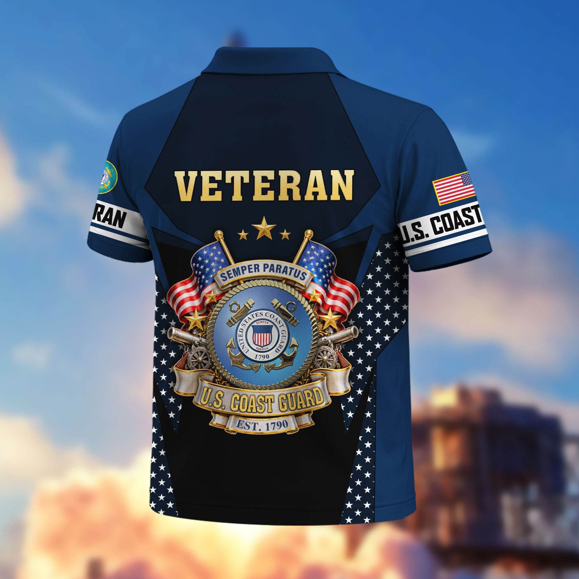 Premium US Veterans Polo Shirt, Gifts For US Veterans, Gifts On Father's Day, Veterans Day.