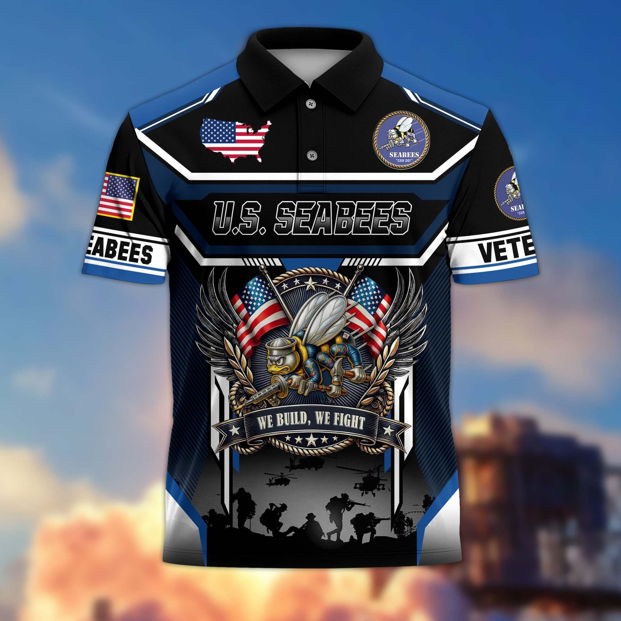 Premium US Veterans Polo Shirt, Gifts For US Veterans, Gifts On Father's Day, Veterans Day.