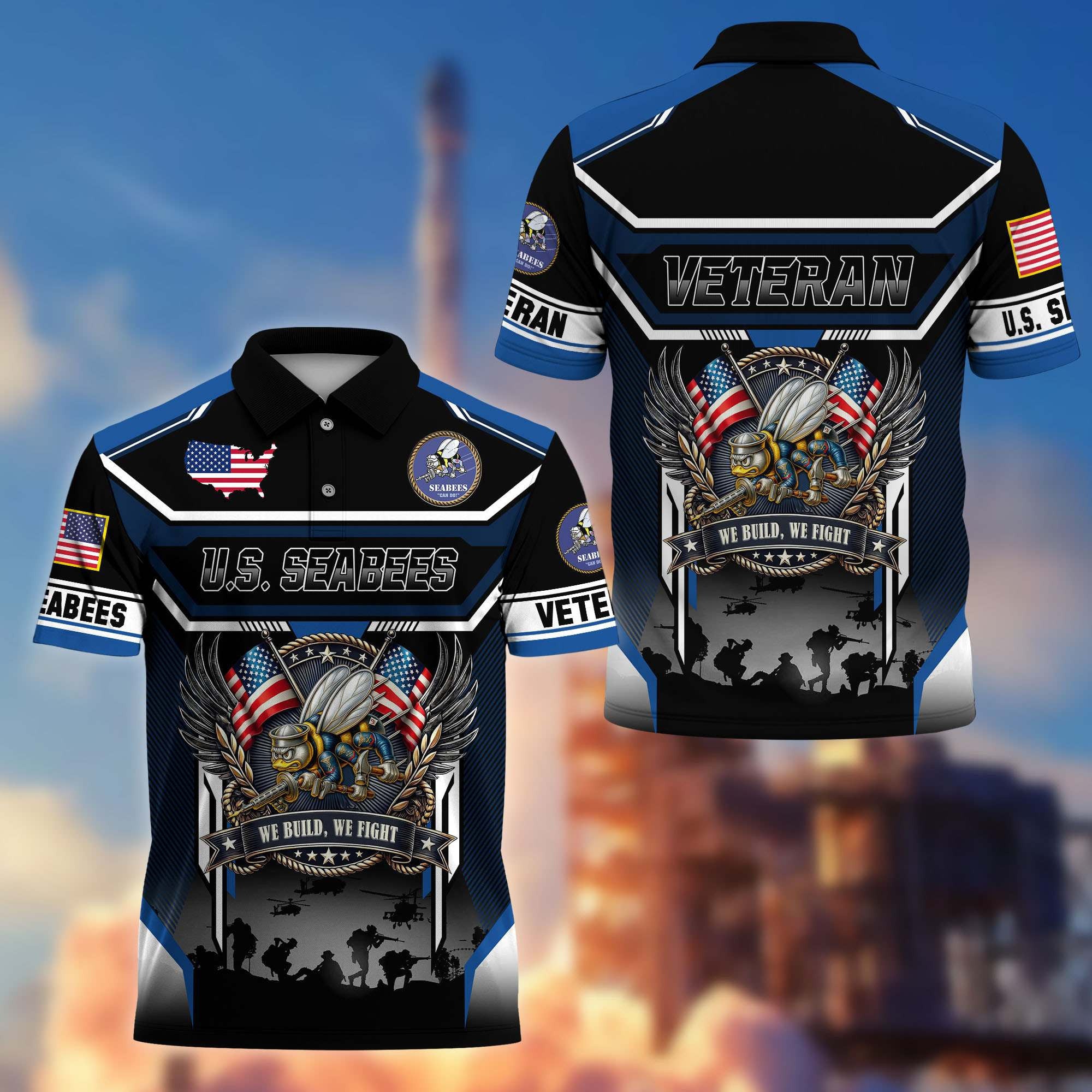 Premium US Veterans Polo Shirt, Gifts For US Veterans, Gifts On Father's Day, Veterans Day.