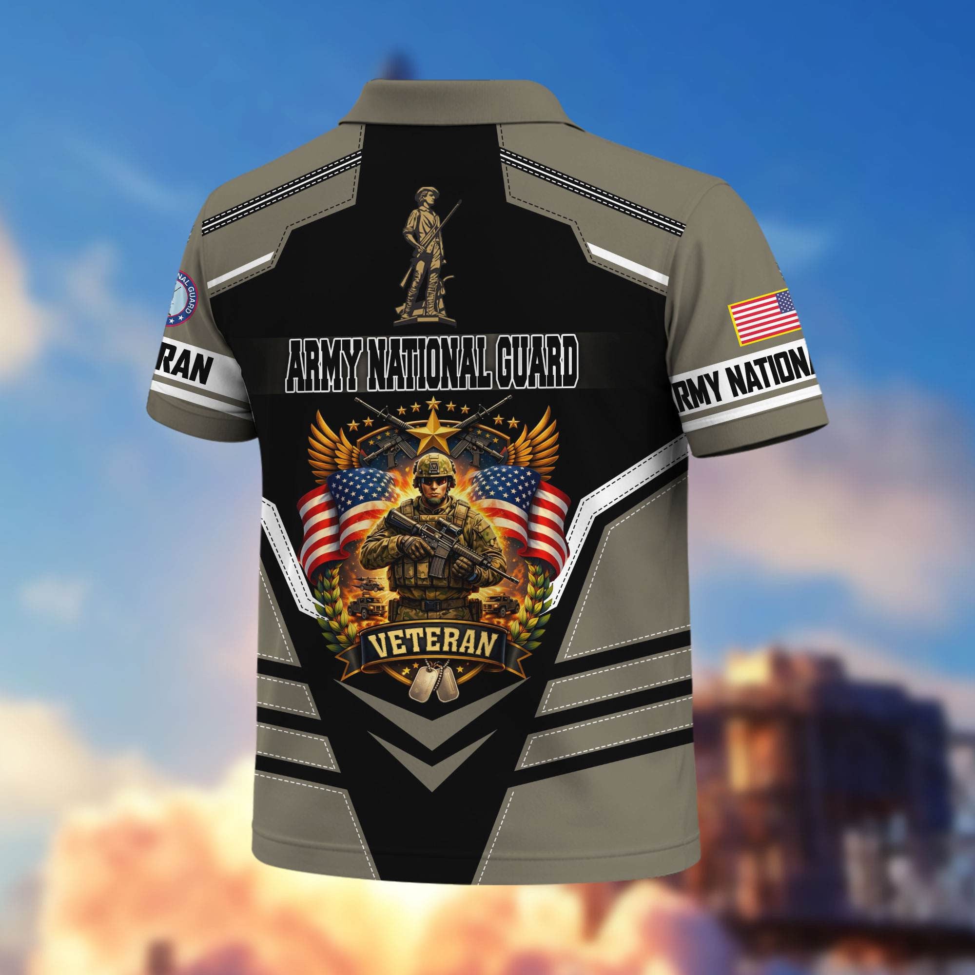 Premium US Veterans Polo Shirt, Gifts For US Veterans, Gifts On Father's Day, Veterans Day.