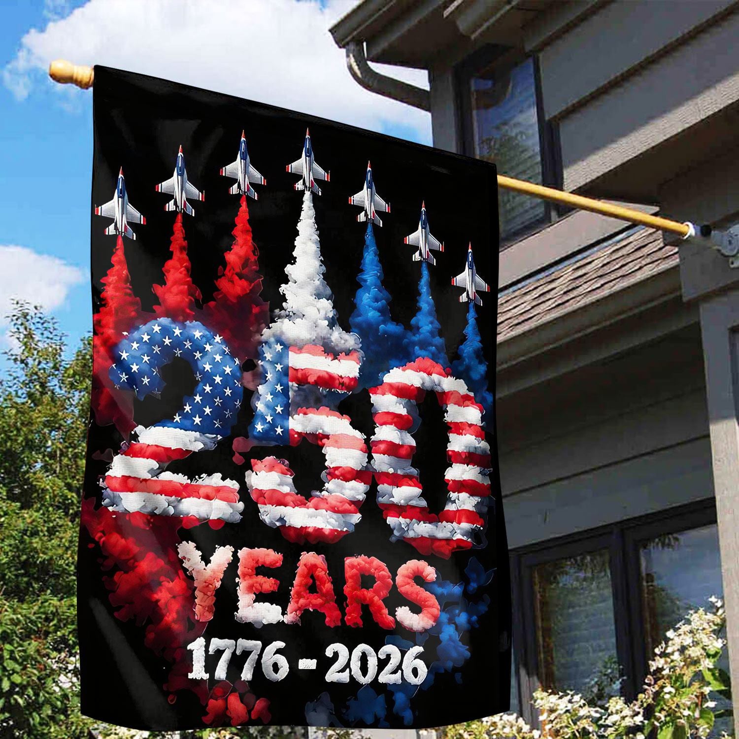 Premium Custom US Military House Flag 4ft x 6ft (48in x 72in)