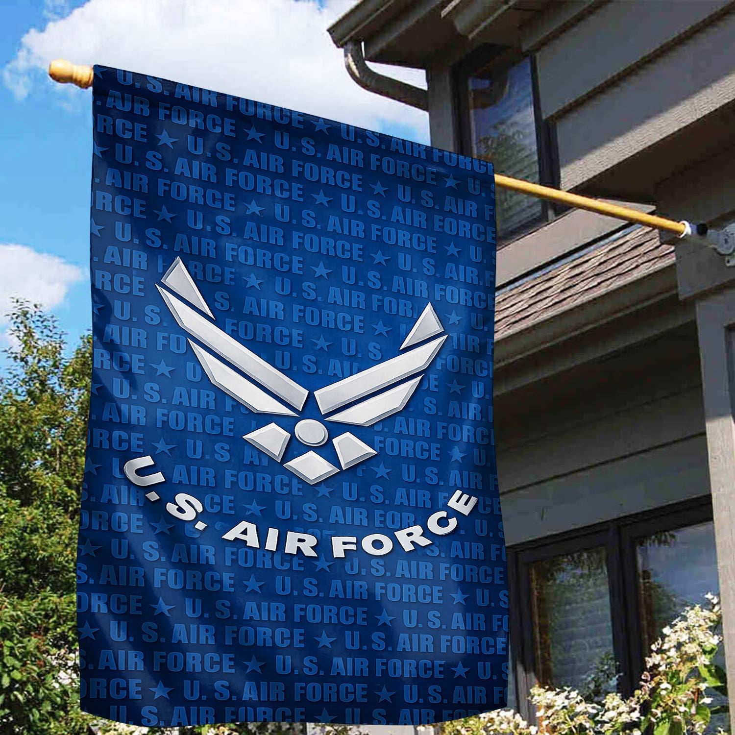 Premium Custom US Military House Flag 4ft x 6ft (48in x 72in)