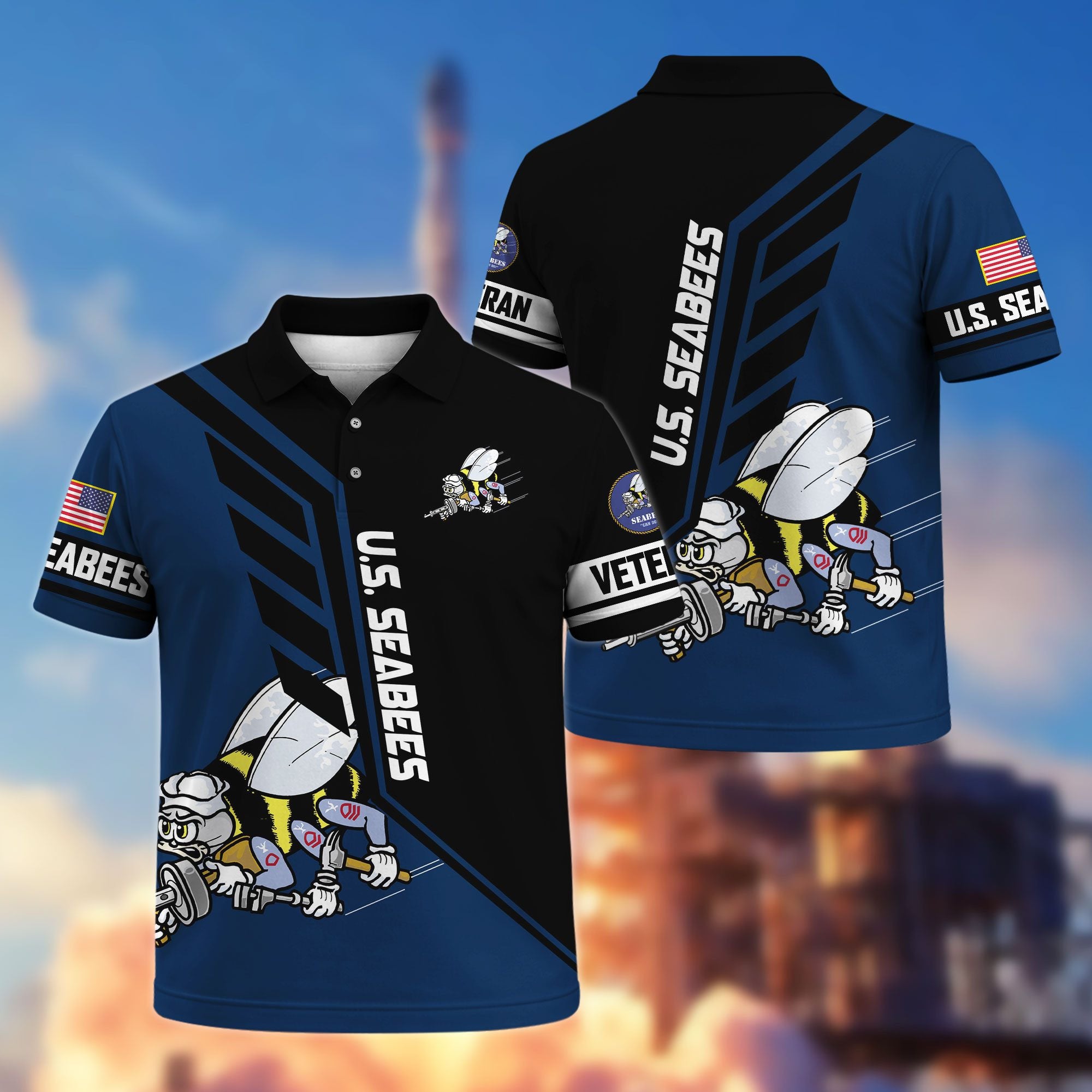 Premium US Veterans Polo Shirt, Gifts For US Veterans, Gifts On Father's Day, Veterans Day.