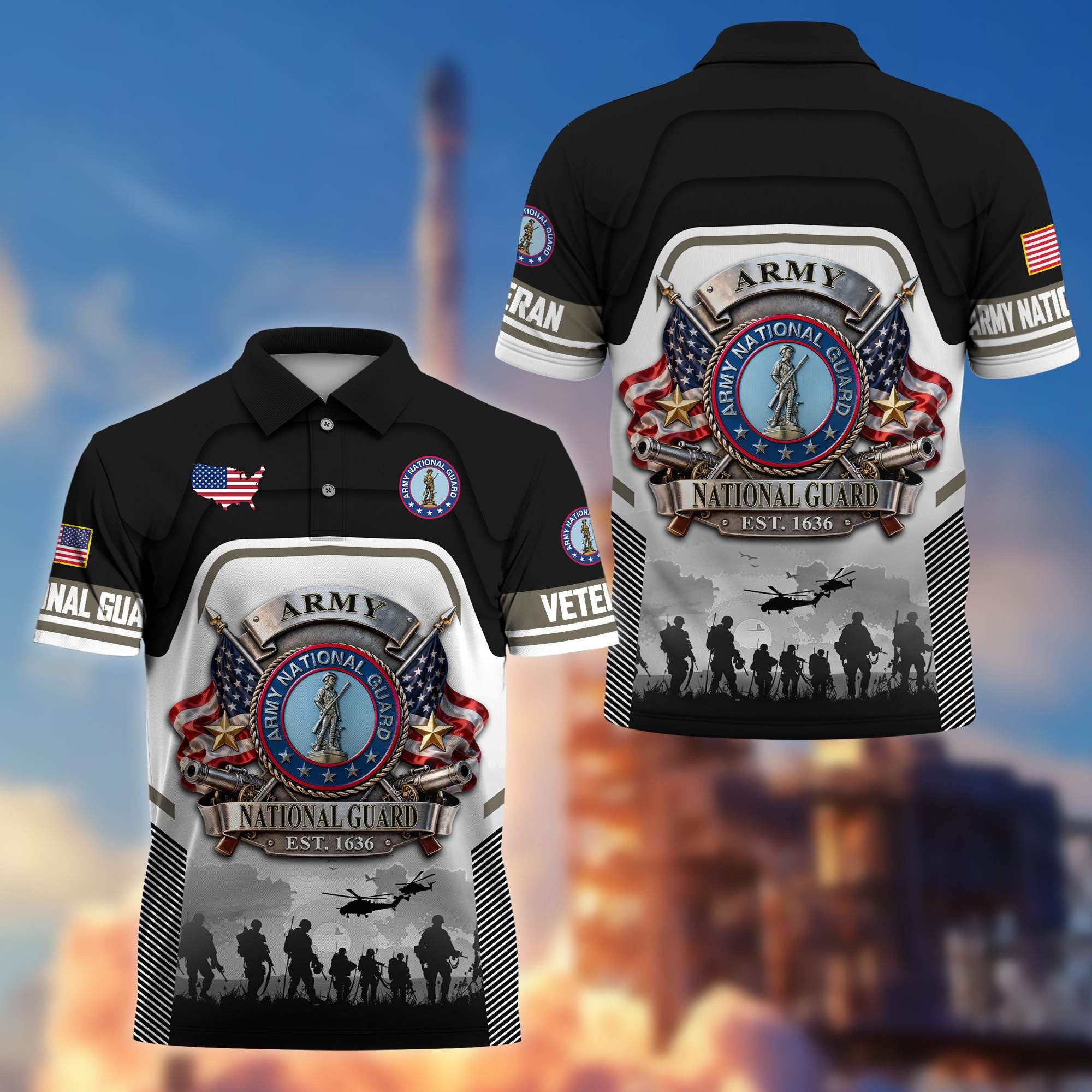 Premium US Veterans Polo Shirt, Gifts For US Veterans, Gifts On Father's Day, Veterans Day.
