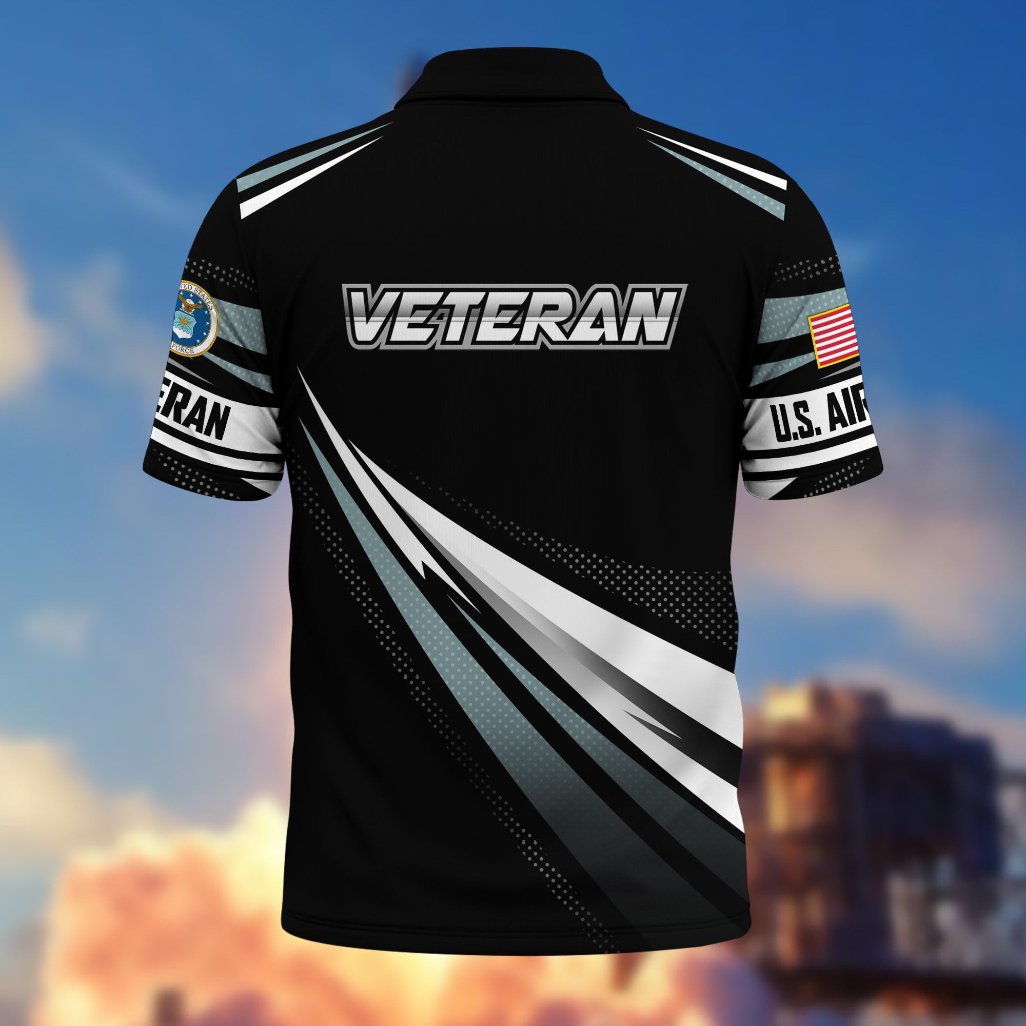 Premium US Veterans Polo Shirt, Gifts For US Veterans, Gifts On Father's Day, Veterans Day.