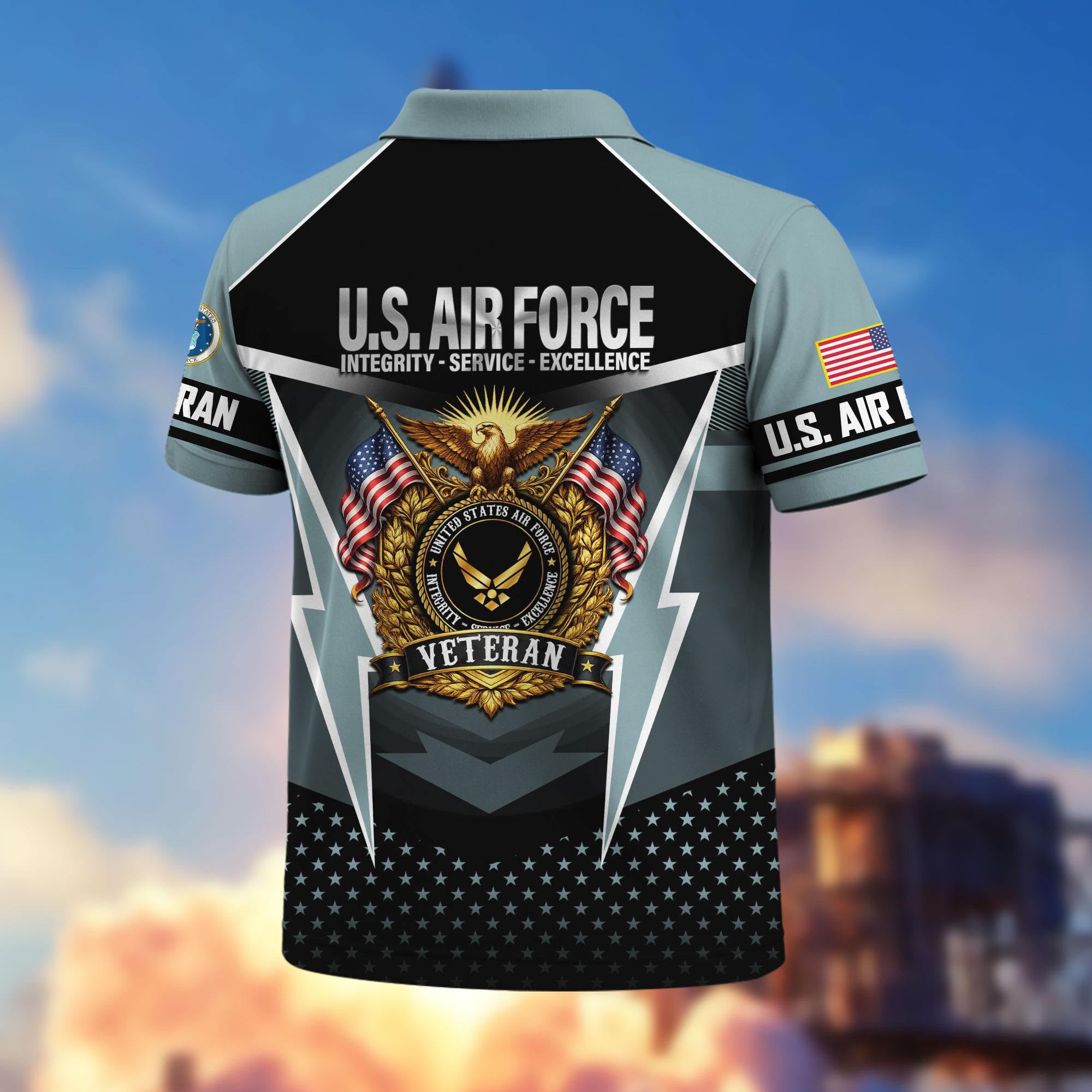 Premium US Veterans Polo Shirt, Gifts For US Veterans, Gifts On Father's Day, Veterans Day.