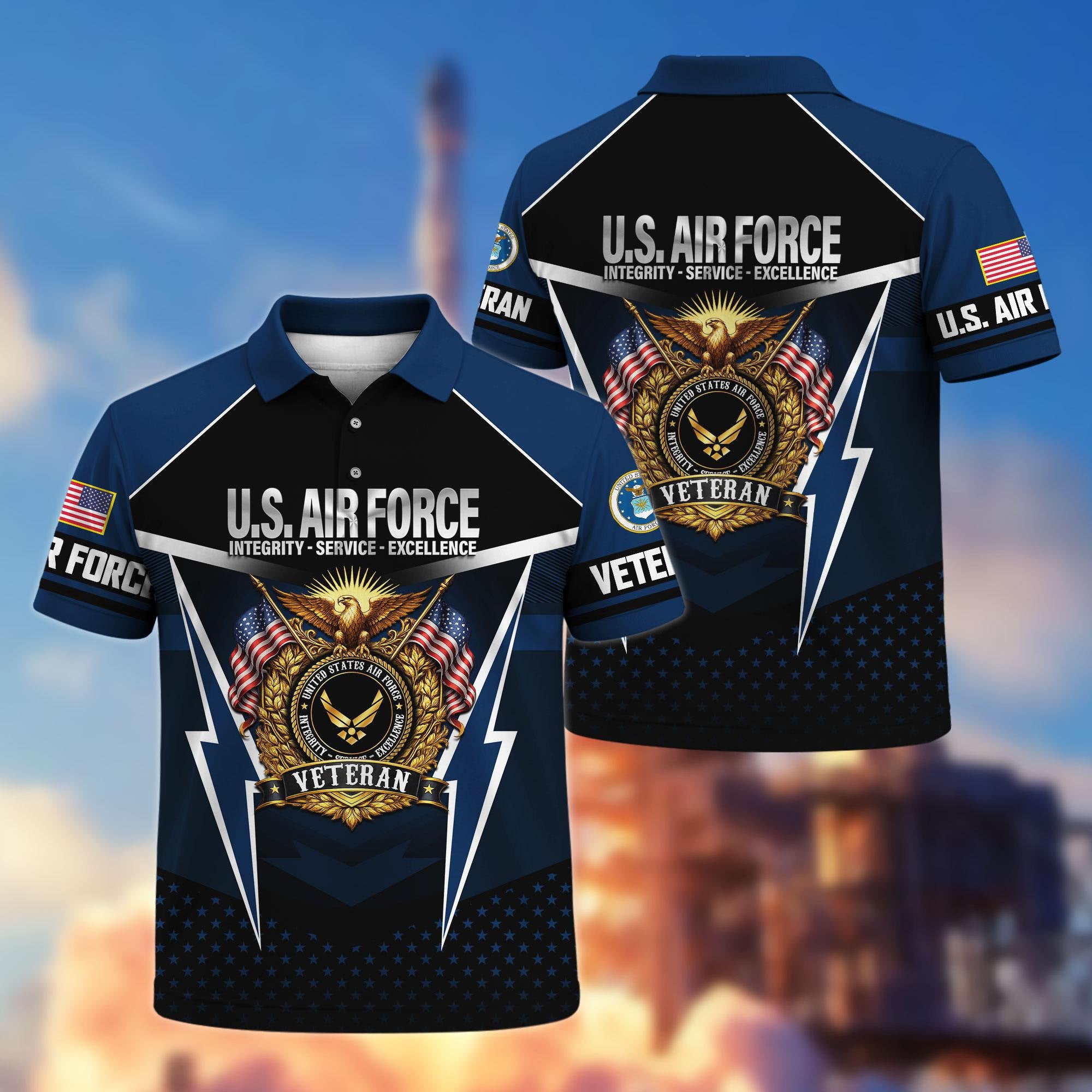 Premium US Veterans Polo Shirt, Gifts For US Veterans, Gifts On Father's Day, Veterans Day.