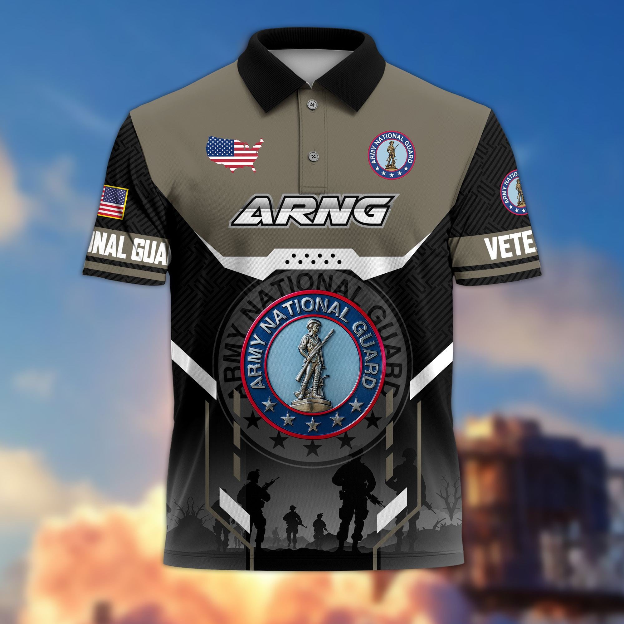 Premium US Veterans Polo Shirt, Gifts For US Veterans, Gifts On Father's Day, Veterans Day.