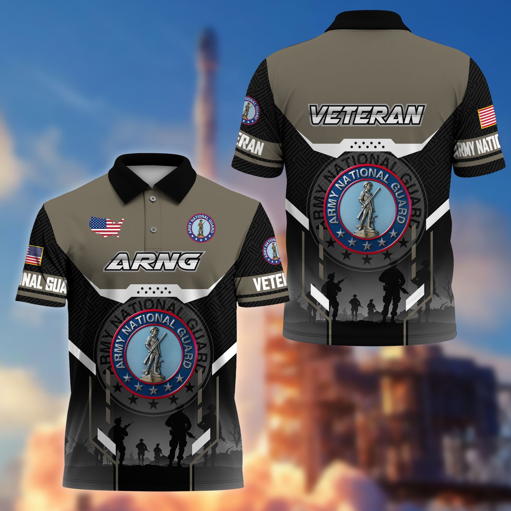 Premium US Veterans Polo Shirt, Gifts For US Veterans, Gifts On Father's Day, Veterans Day.