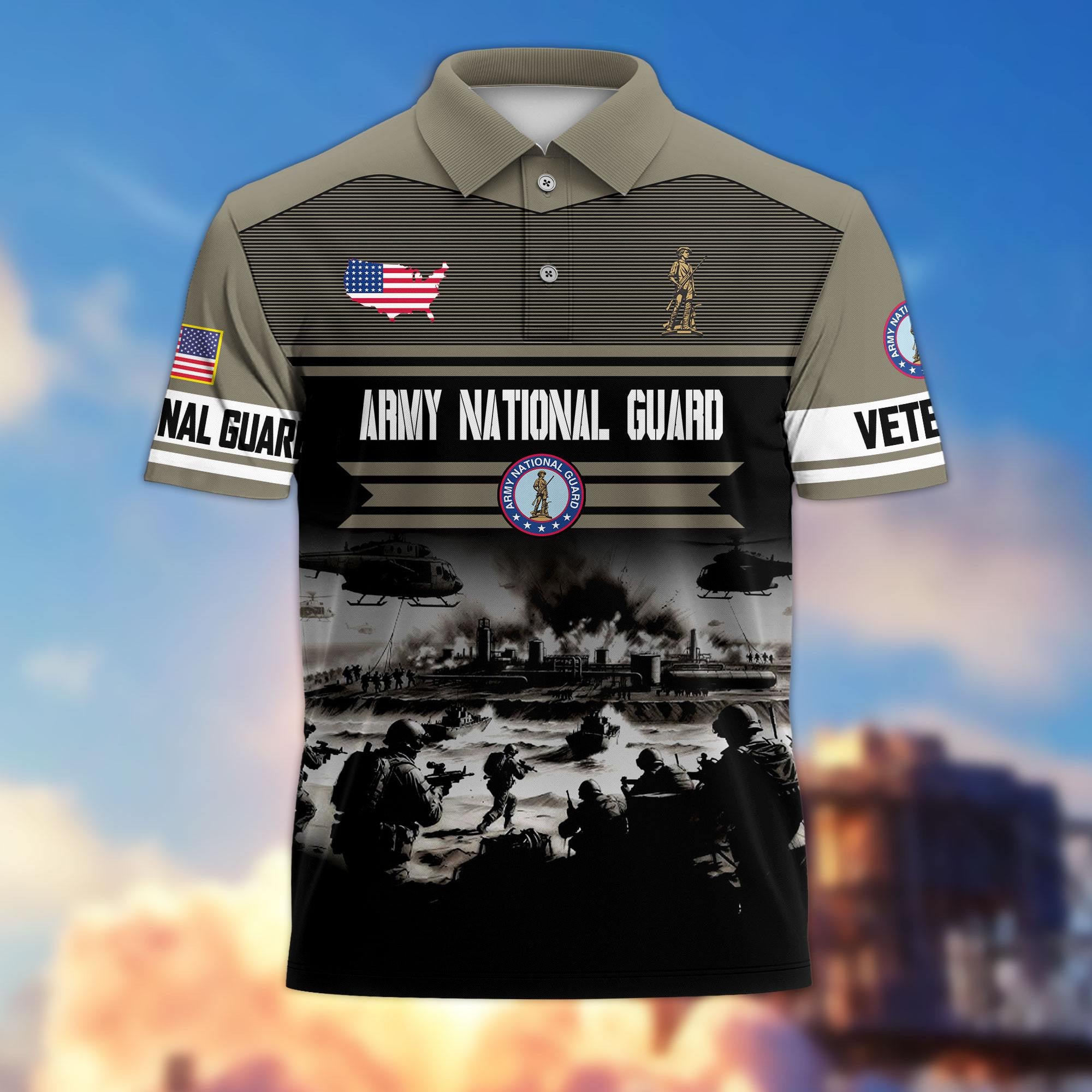 Premium US Veterans Polo Shirt, Gifts For US Veterans, Gifts On Father's Day, Veterans Day.