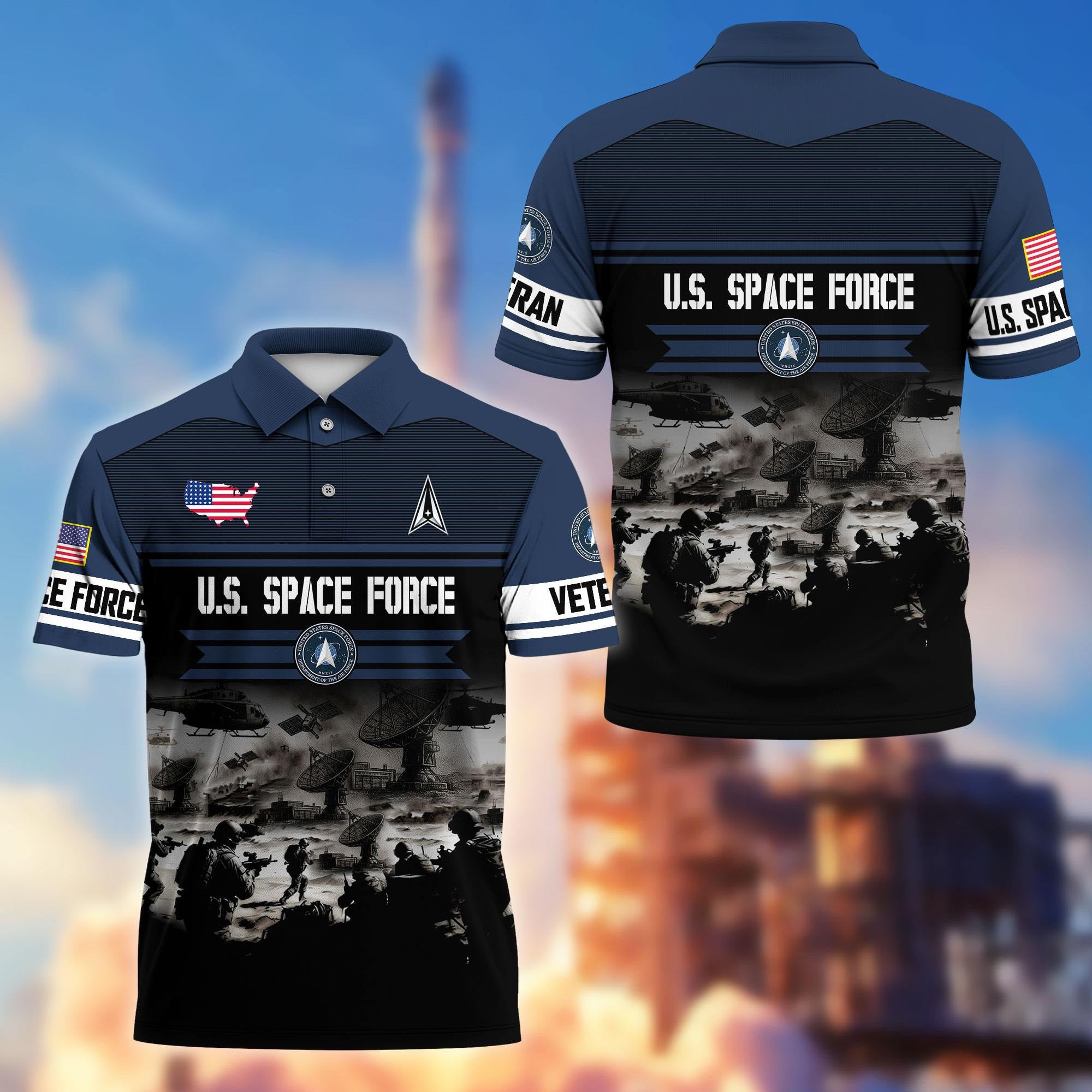 Premium US Veterans Polo Shirt, Gifts For US Veterans, Gifts On Father's Day, Veterans Day.