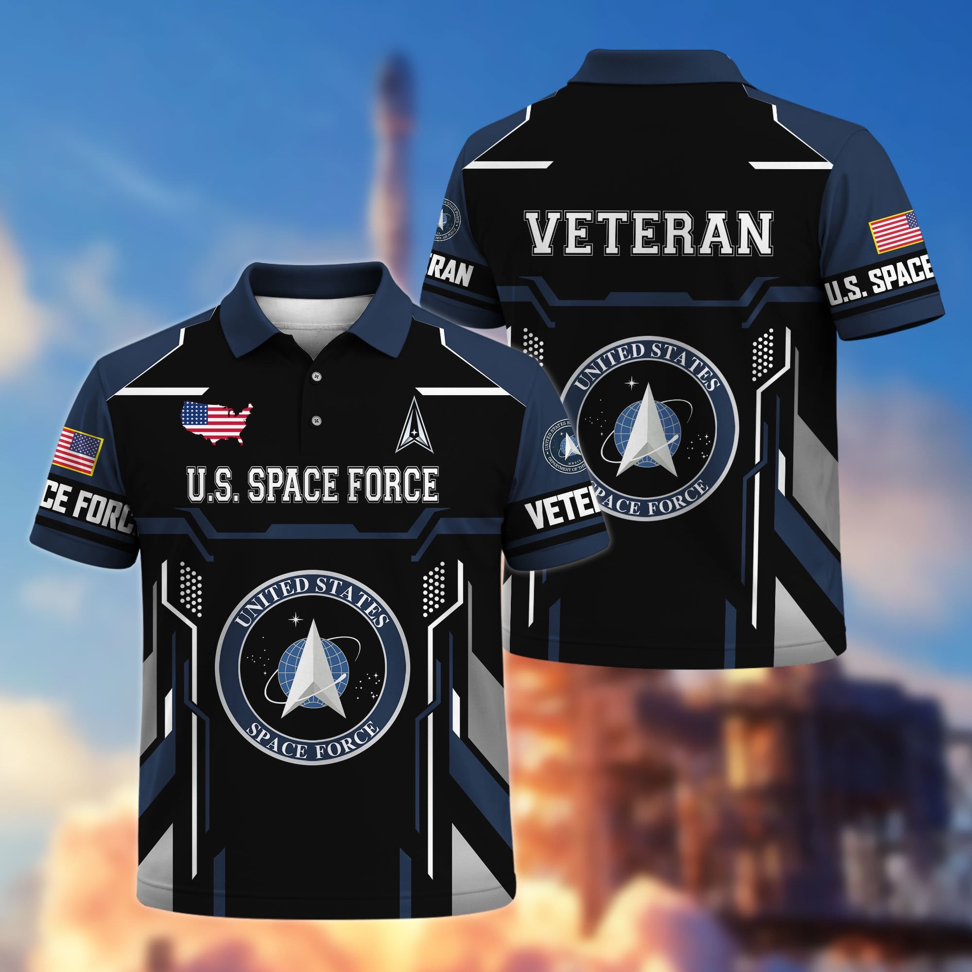 Premium US Veterans Polo Shirt, Gifts For US Veterans, Gifts On Father's Day, Veterans Day.