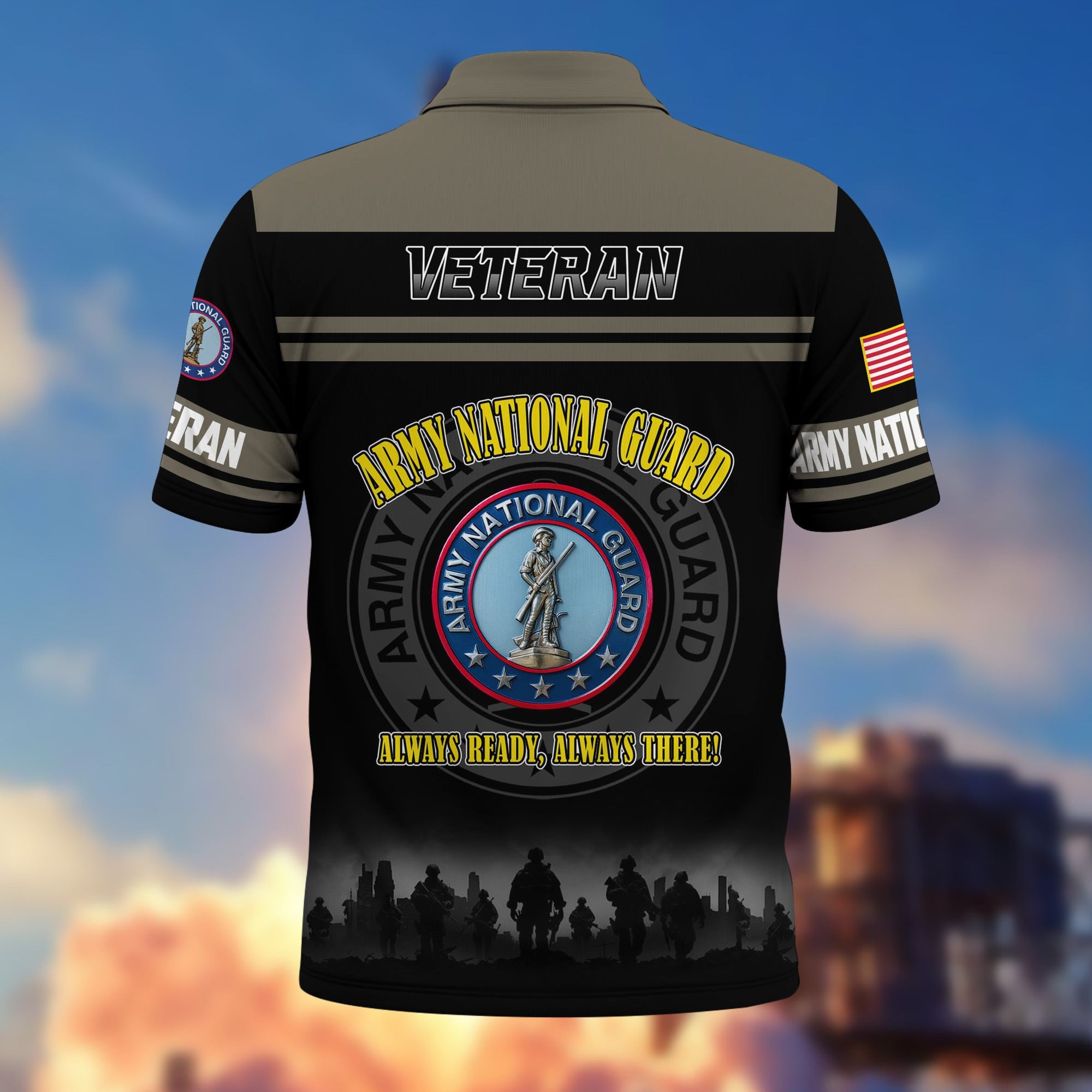 Premium US Veterans Polo Shirt, Gifts For US Veterans, Gifts On Father's Day, Veterans Day.