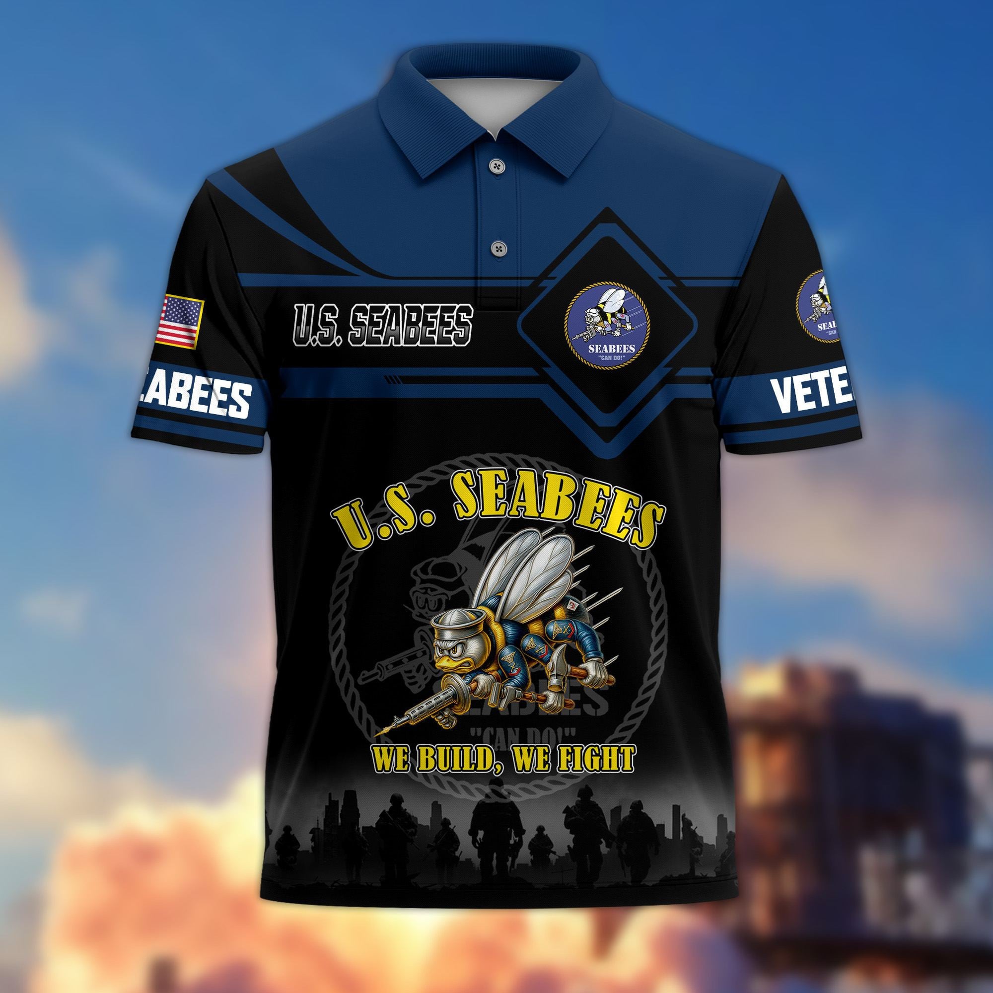 Premium US Veterans Polo Shirt, Gifts For US Veterans, Gifts On Father's Day, Veterans Day.
