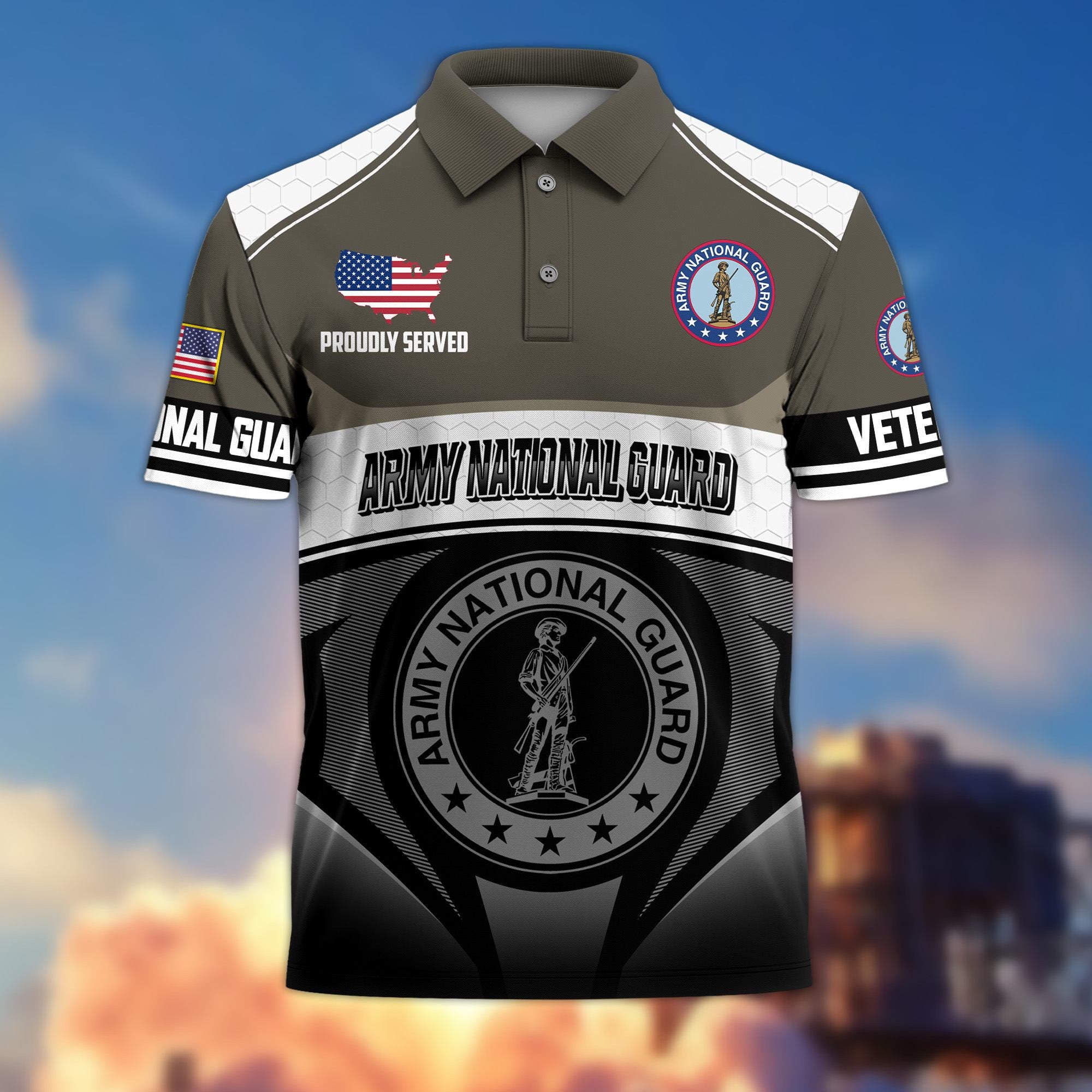 Premium US Veterans Polo Shirt, Gifts For US Veterans, Gifts On Father's Day, Veterans Day.