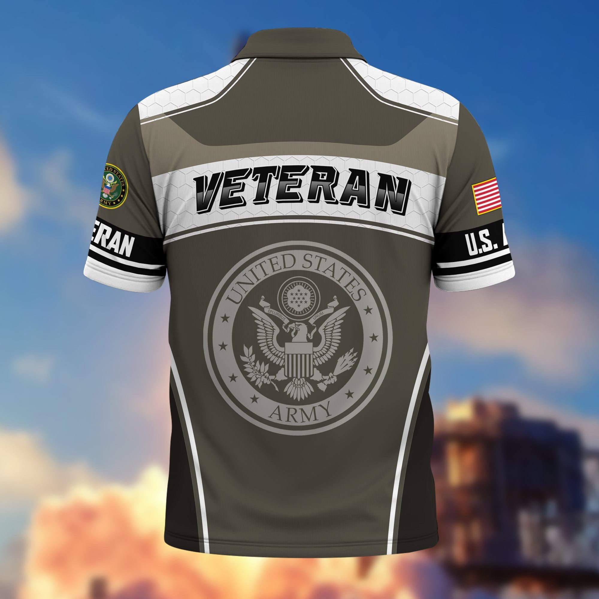 Premium US Veterans Polo Shirt, Gifts For US Veterans, Gifts On Father's Day, Veterans Day.