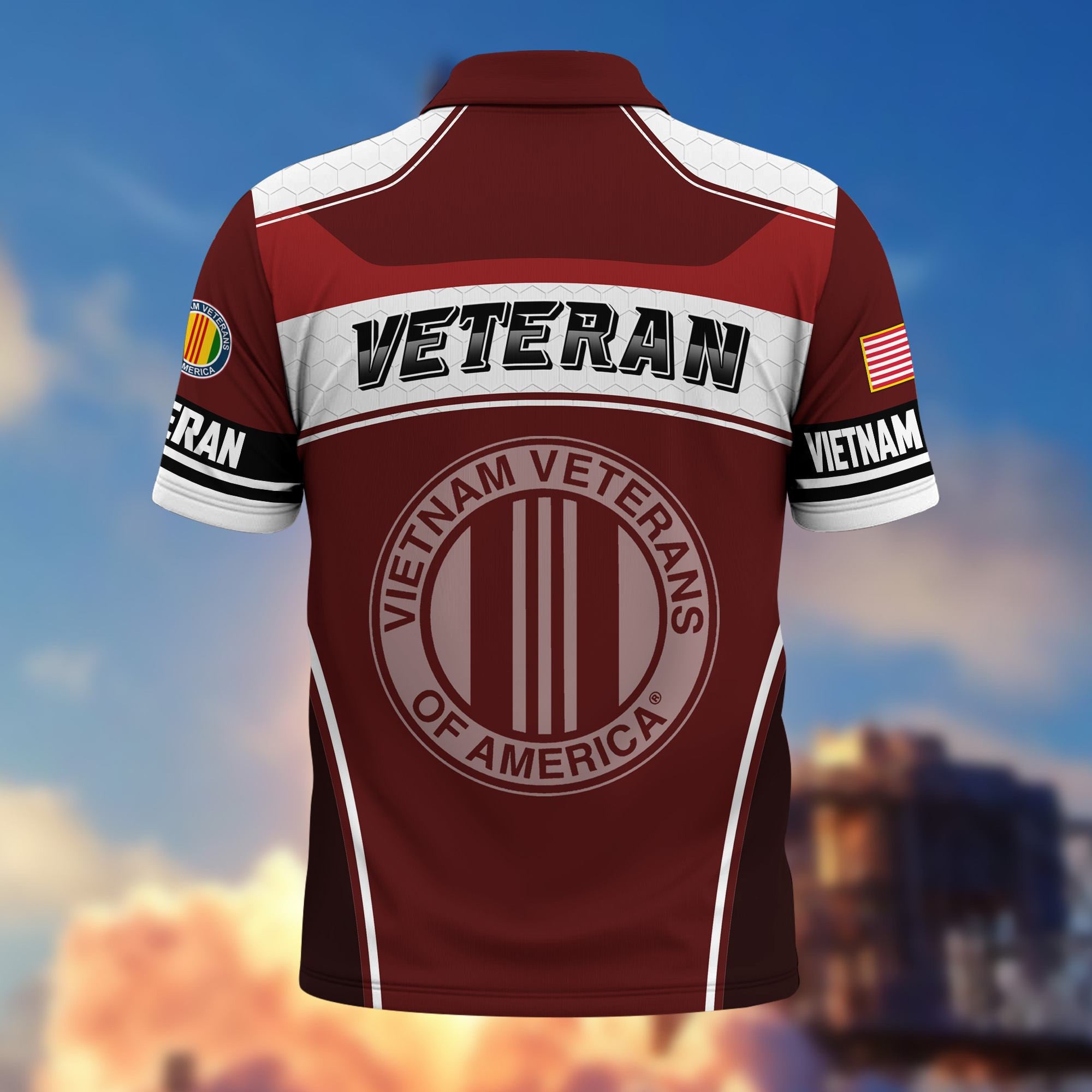 Premium US Veterans Polo Shirt, Gifts For US Veterans, Gifts On Father's Day, Veterans Day.