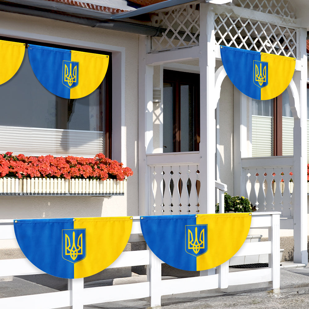 Stand With Ukraine Support Ukraine Non-Pleated Fan Flag