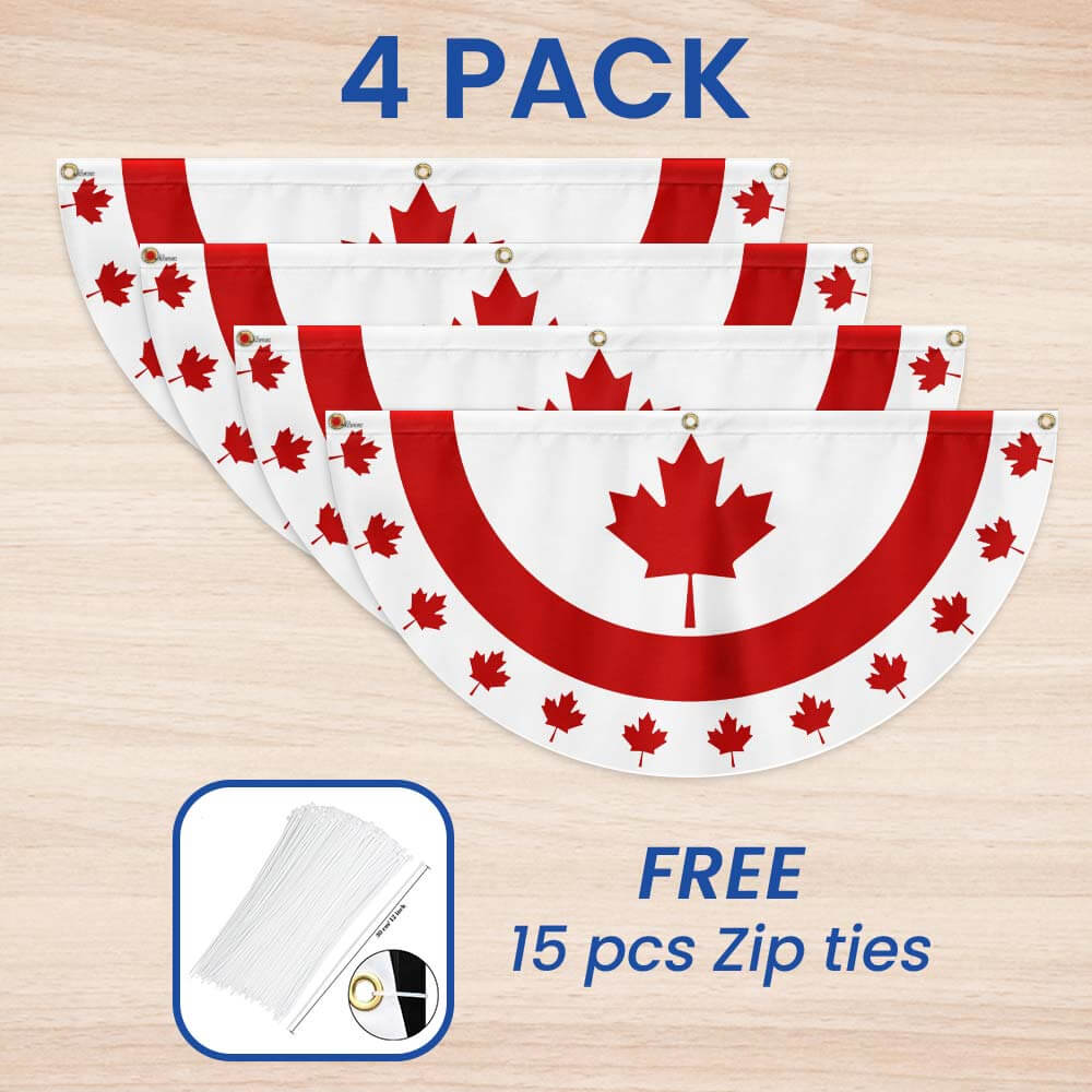 Happy Canada Day 1st Of july Non-Pleated Fan Flag