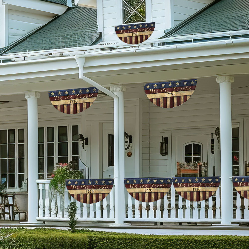 Flagwix American Flag - We The People 1776 Non-Pleated Fan Flag