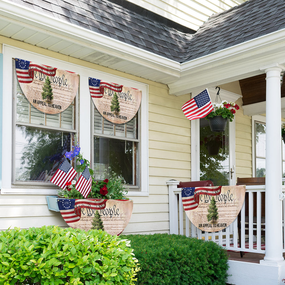 Flagwix American Flag - An Appeal To Heaven Flag We The People Betsy Ross 1776 Pine Tree Non-Pleated Fan Flag