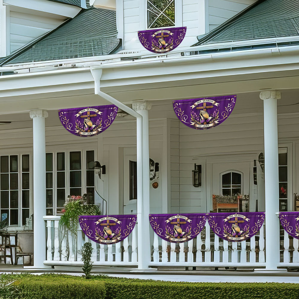 The Season Of Lent Easter Non-Pleated Fan Flag