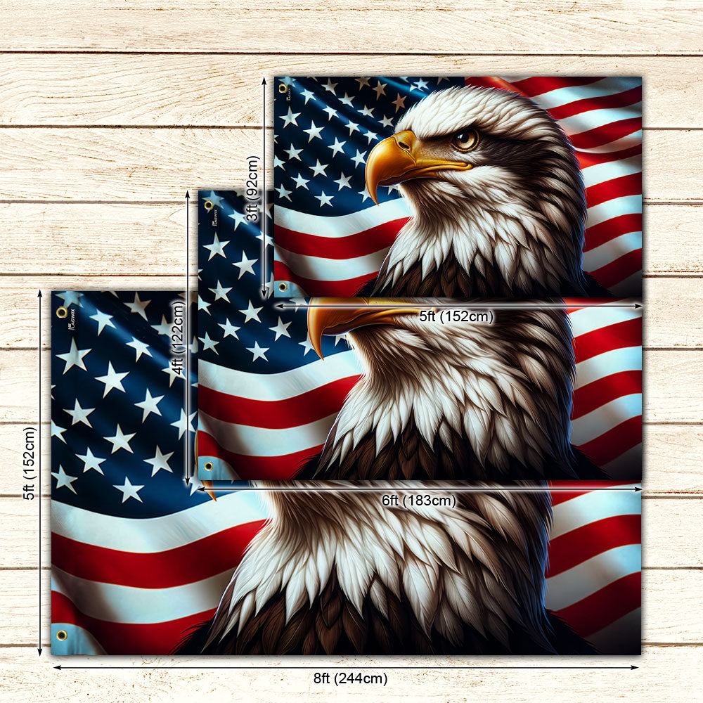 Flagwix American Flag, America 250th Anniversary Patriotic Eagle American Grommet Flag 3-Day Shipping