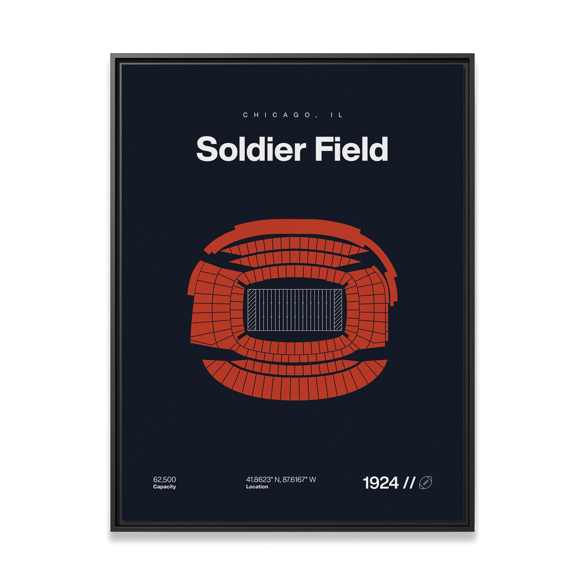 Chicago Football Stadium Bold
