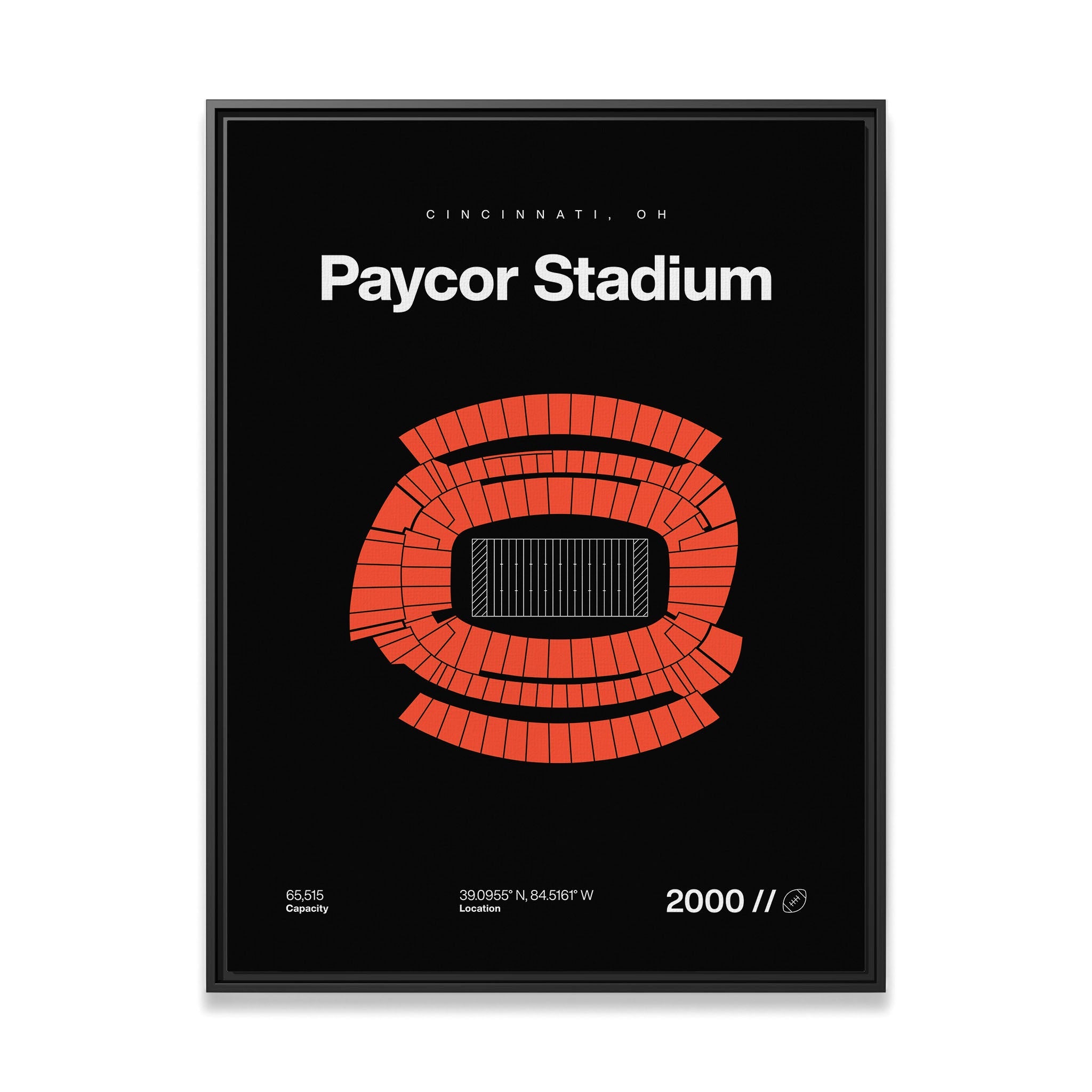 Cincinnati Football Stadium Bold