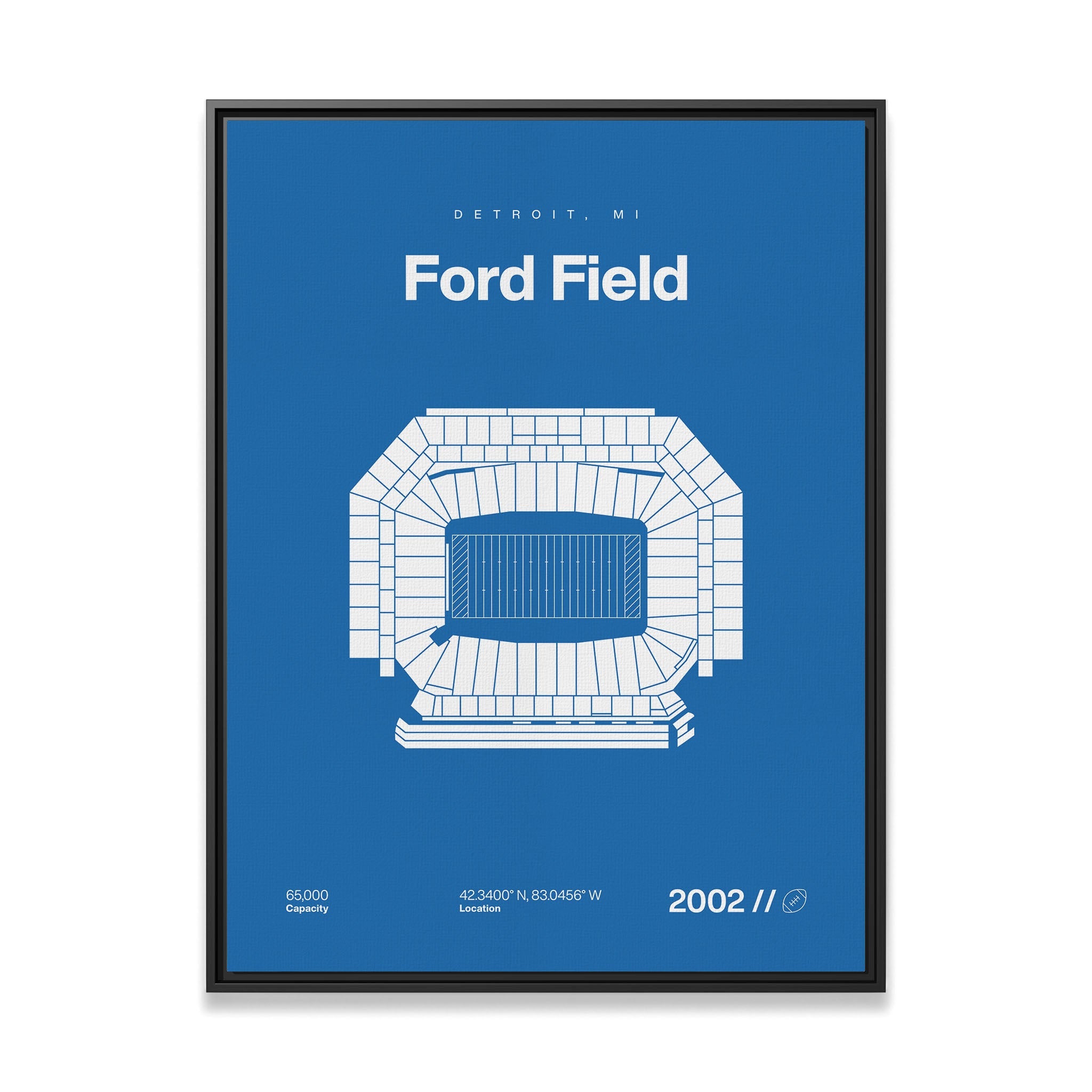Detroit Football Stadium Bold