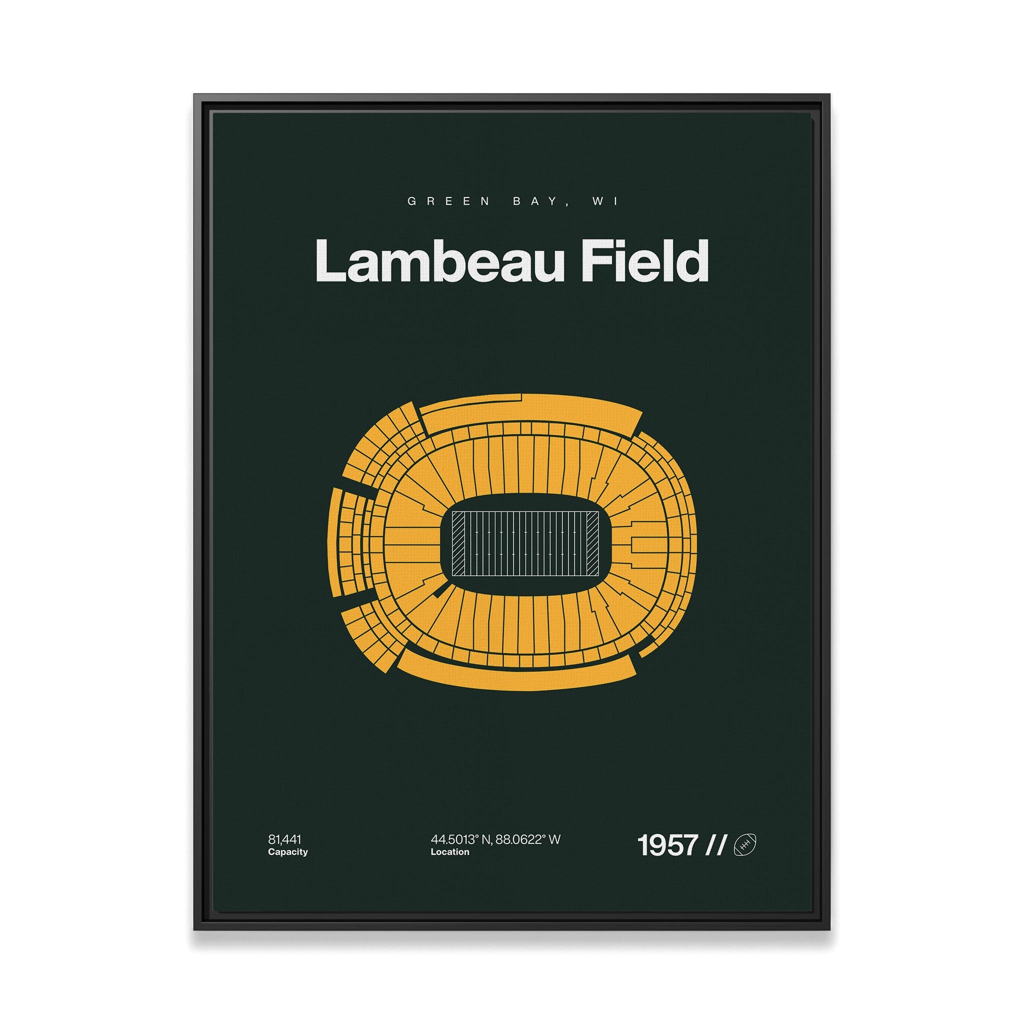 Green Bay Football Stadium Bold