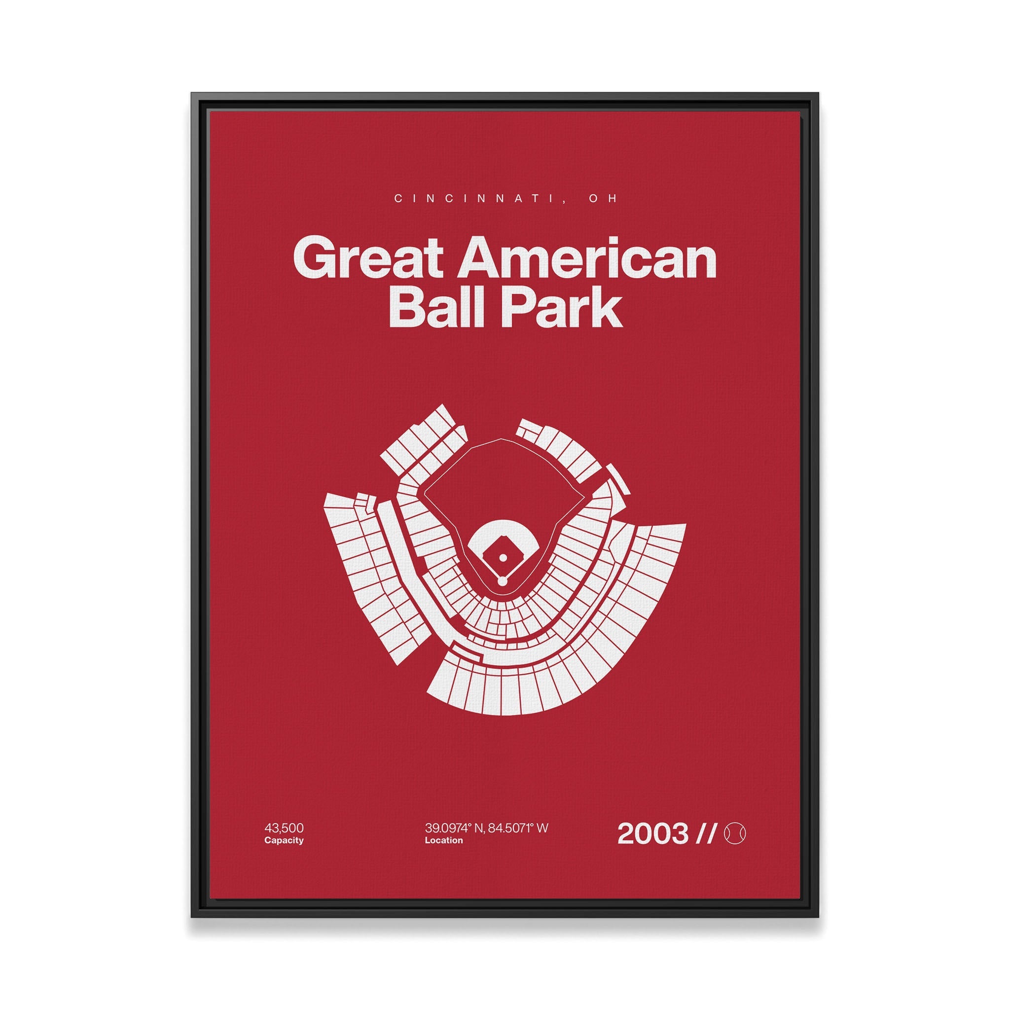 Cincinnati Baseball Stadium Bold