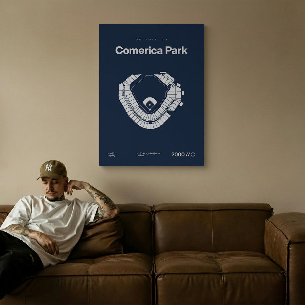 Detroit Baseball Stadium Bold