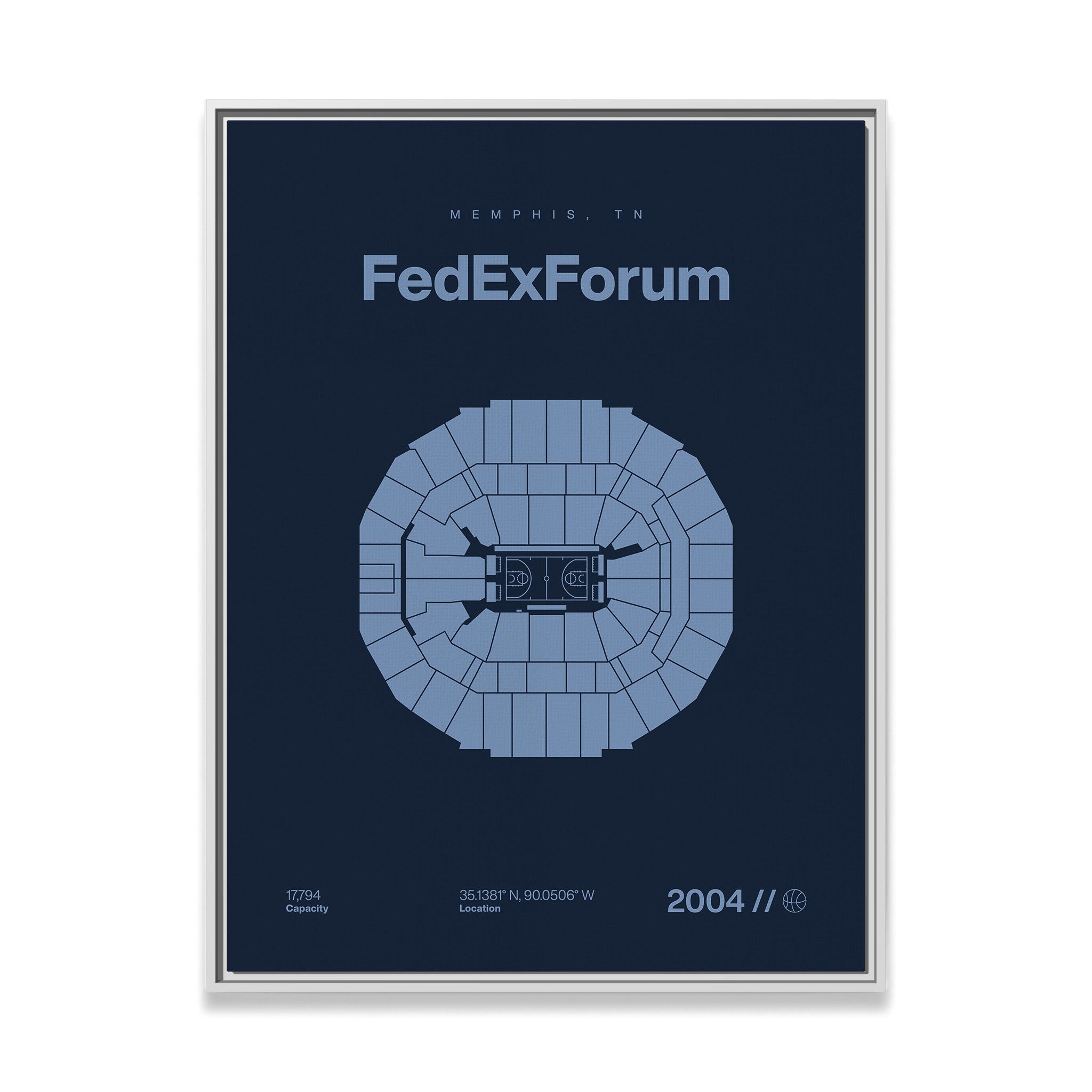 Memphis Basketball Arena Bold