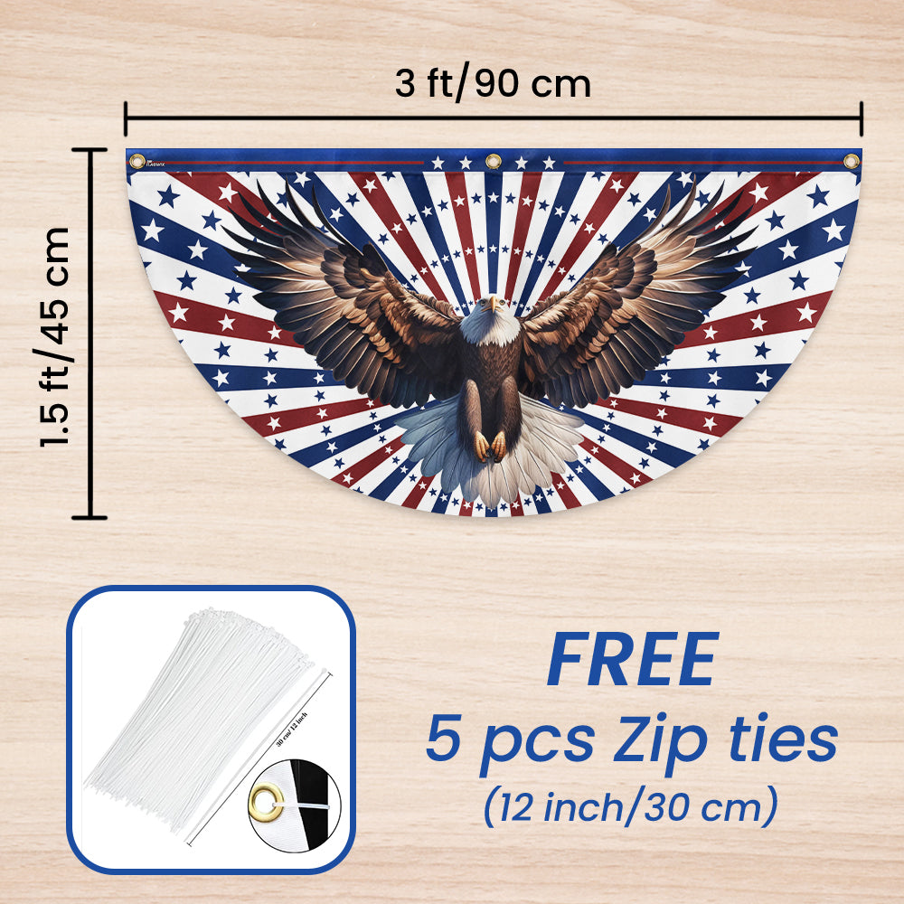 Flagwix American Flag - Patriotic Eagle 4th Of july Non-pleated Fan Flag