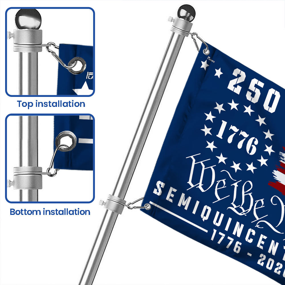 Flagwix American Flag - America 250th Anniversary We The People Grommet Canvas Flag