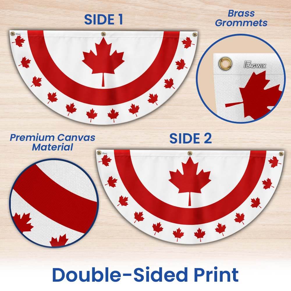 Happy Canada Day 1st Of july Non-Pleated Fan Flag