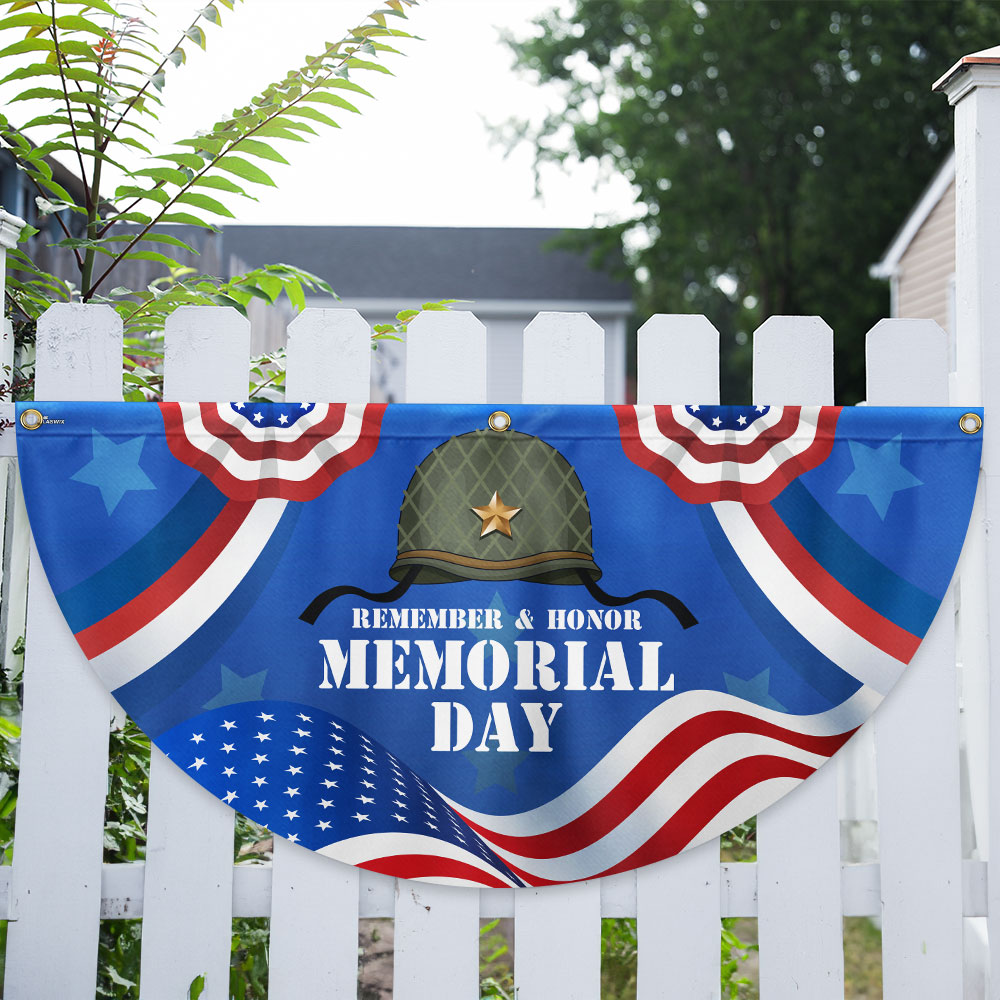 Veterans Day Memorial Day American Non Pleated Fan Flag