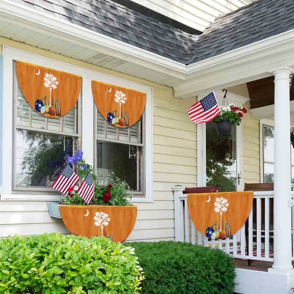 Fall In South Carolina State Non-Pleated Fan Flag