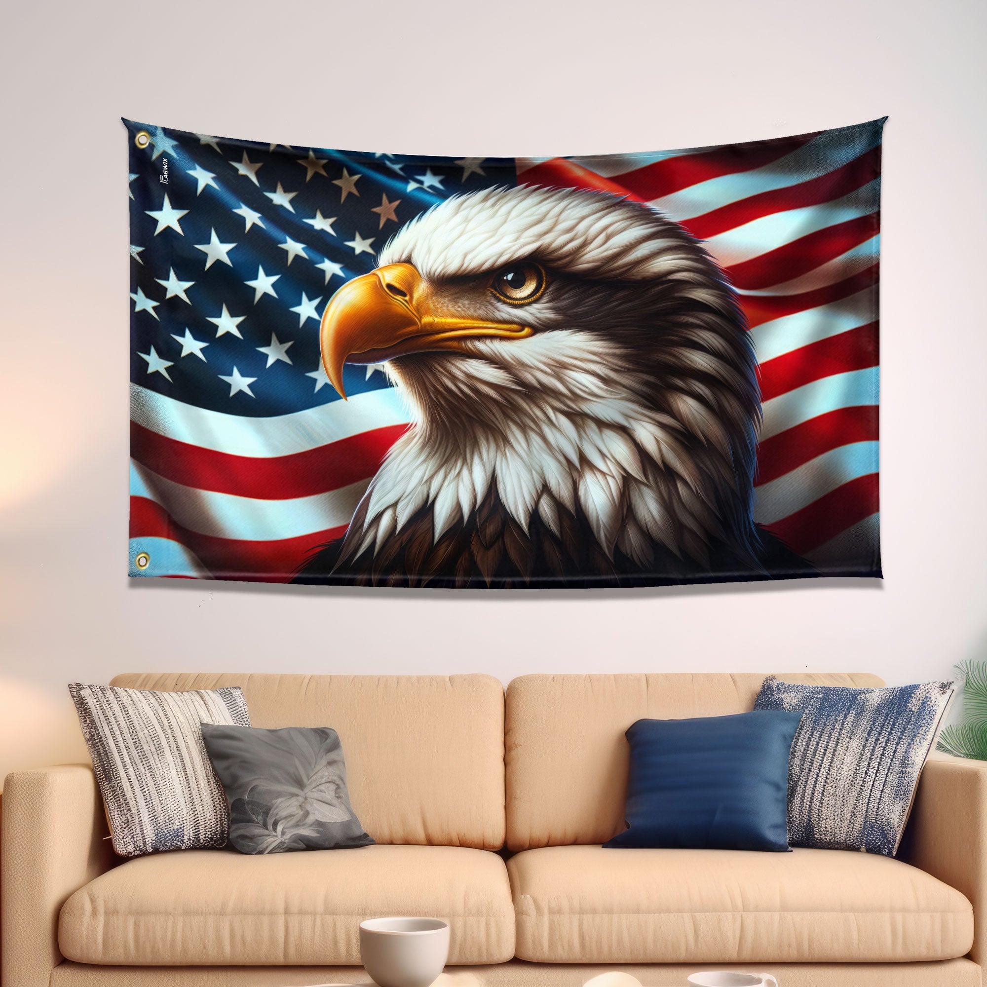 Flagwix American Flag, America 250th Anniversary Patriotic Eagle American Grommet Flag 3-Day Shipping
