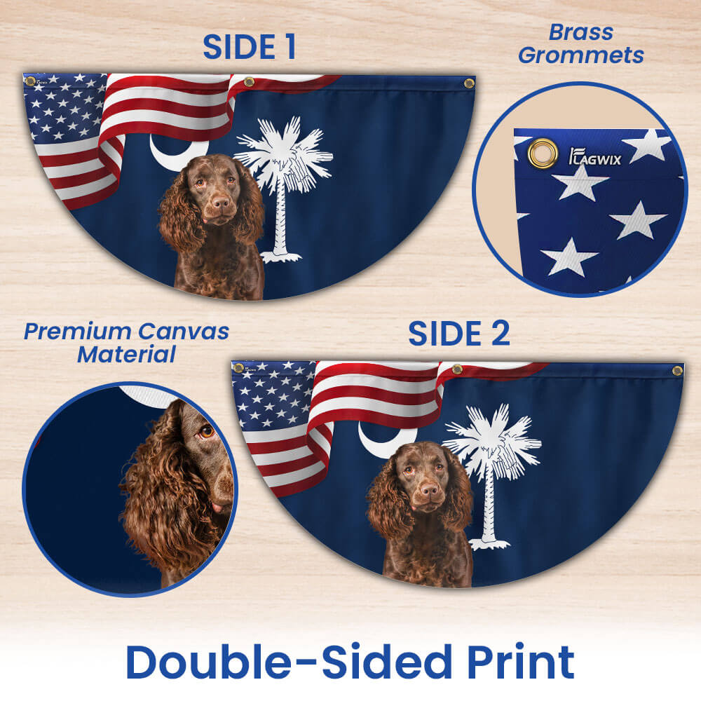 South Carolina Boykin Spaniel Non-Pleated Fan Flag