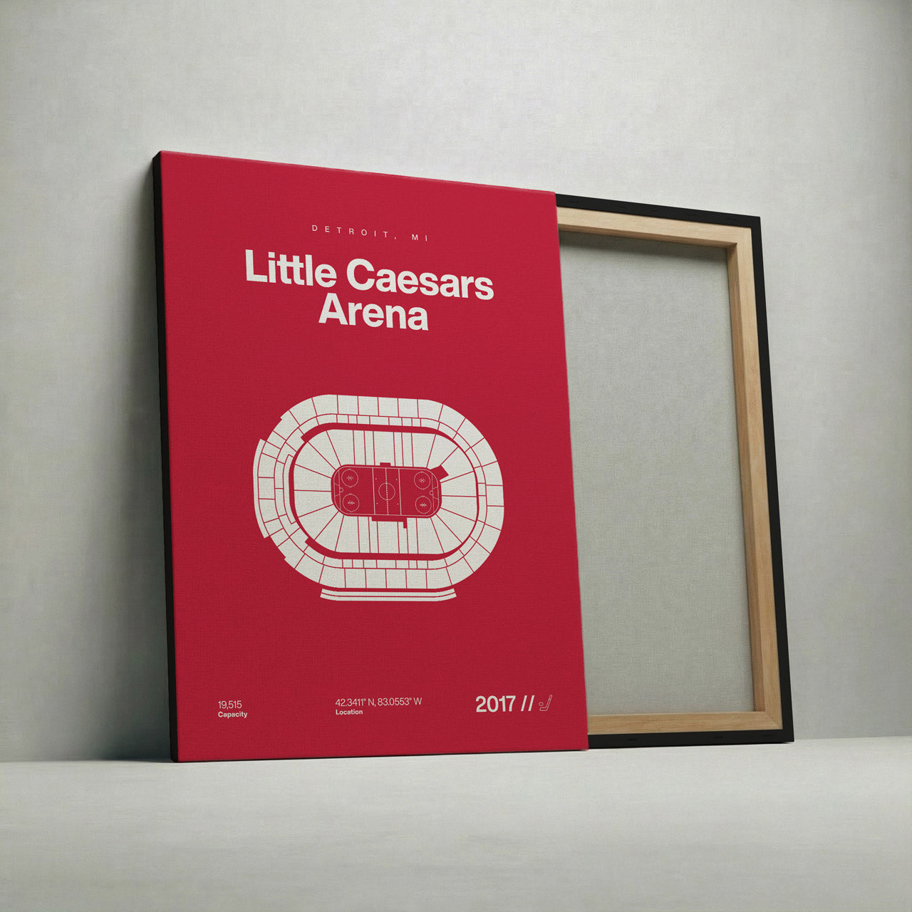 Detroit Hockey Arena Bold