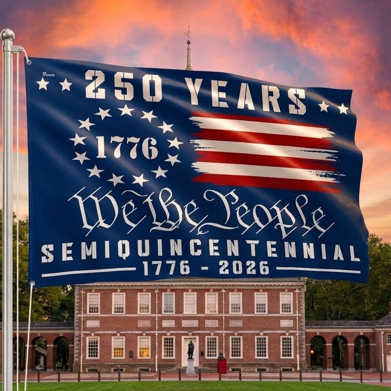 Flagwix American Flag - America 250th Anniversary We The People Grommet Canvas Flag
