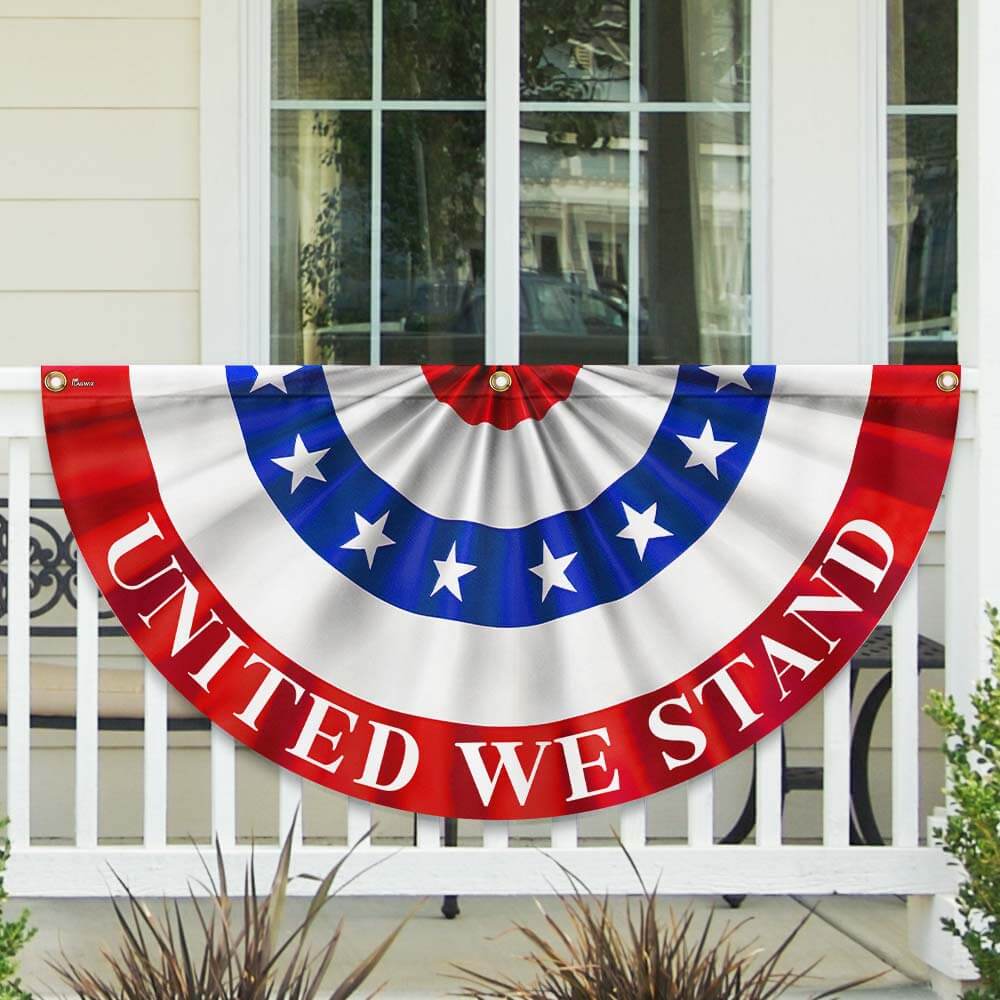 American Flag - Happy 4th Of july United We Stand Non-pleated Fan Flag