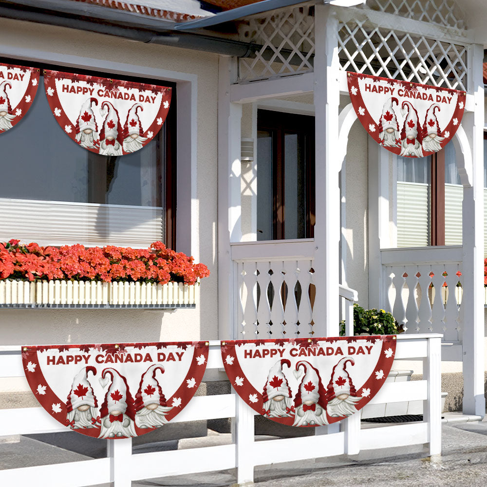 Happy Canada Day Canada Gnomes Non-Pleated Fan Flag