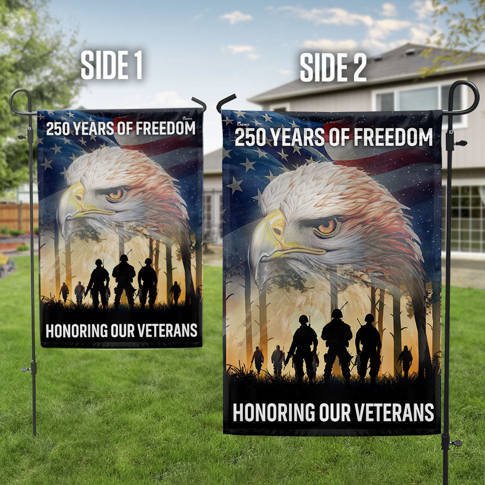 250 Years of Freedom Flag | Honoring Our Veterans Patriotic Eagle Flag