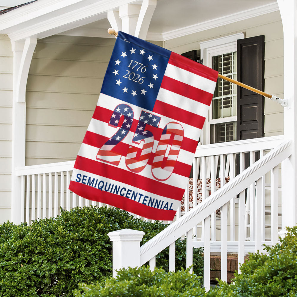 250th Anniversary Semiquincentennial 1776 2026 Patriotic America Flag