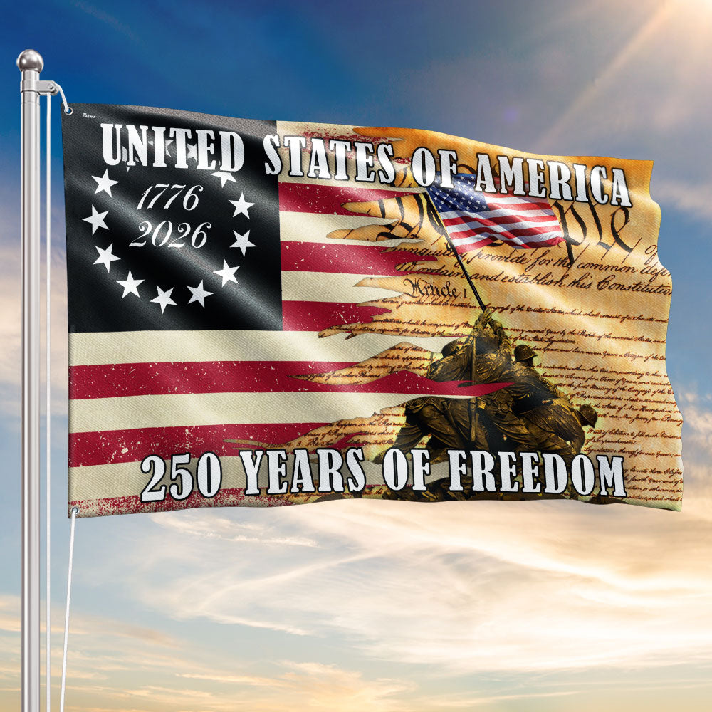 United States of America We The People Patriotic Grommet Flag for 250 Years