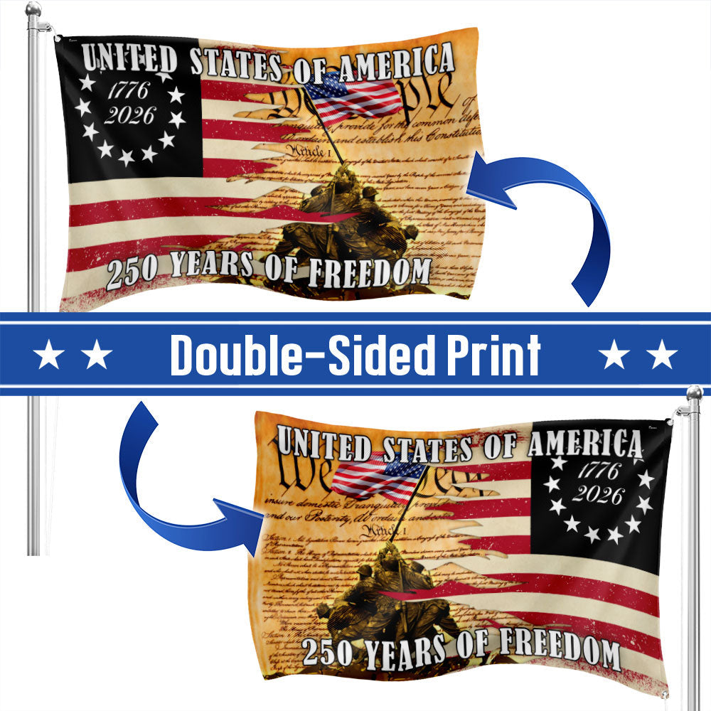 United States of America We The People Patriotic Grommet Flag for 250 Years